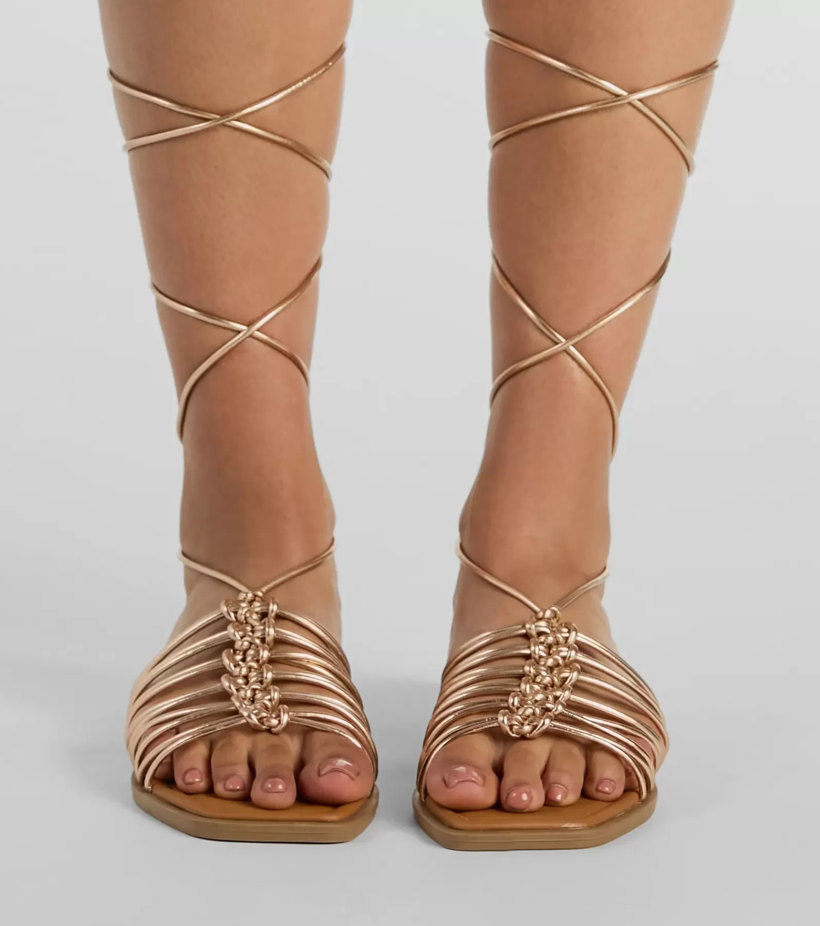 Windsor Sandals | Honeymoon*Cute Trek Strappy Lace-Up Flat Sandals