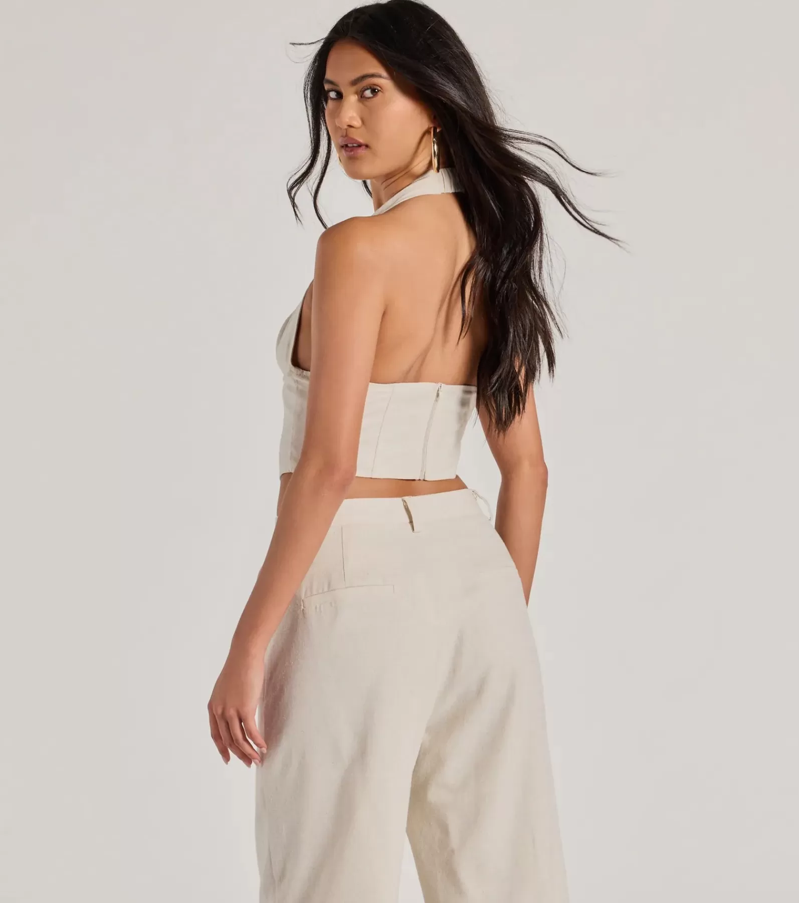 Windsor All Matching Sets | Corset & Bustier Tops*Cutest Babe Halter V-Neck Corset Crop Top