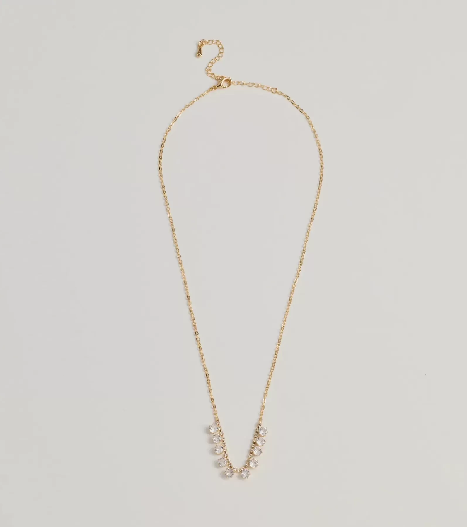 Windsor Necklaces & Chokers | All Accessories*Delicate Glam Rhinestone And Clear Stone Necklace