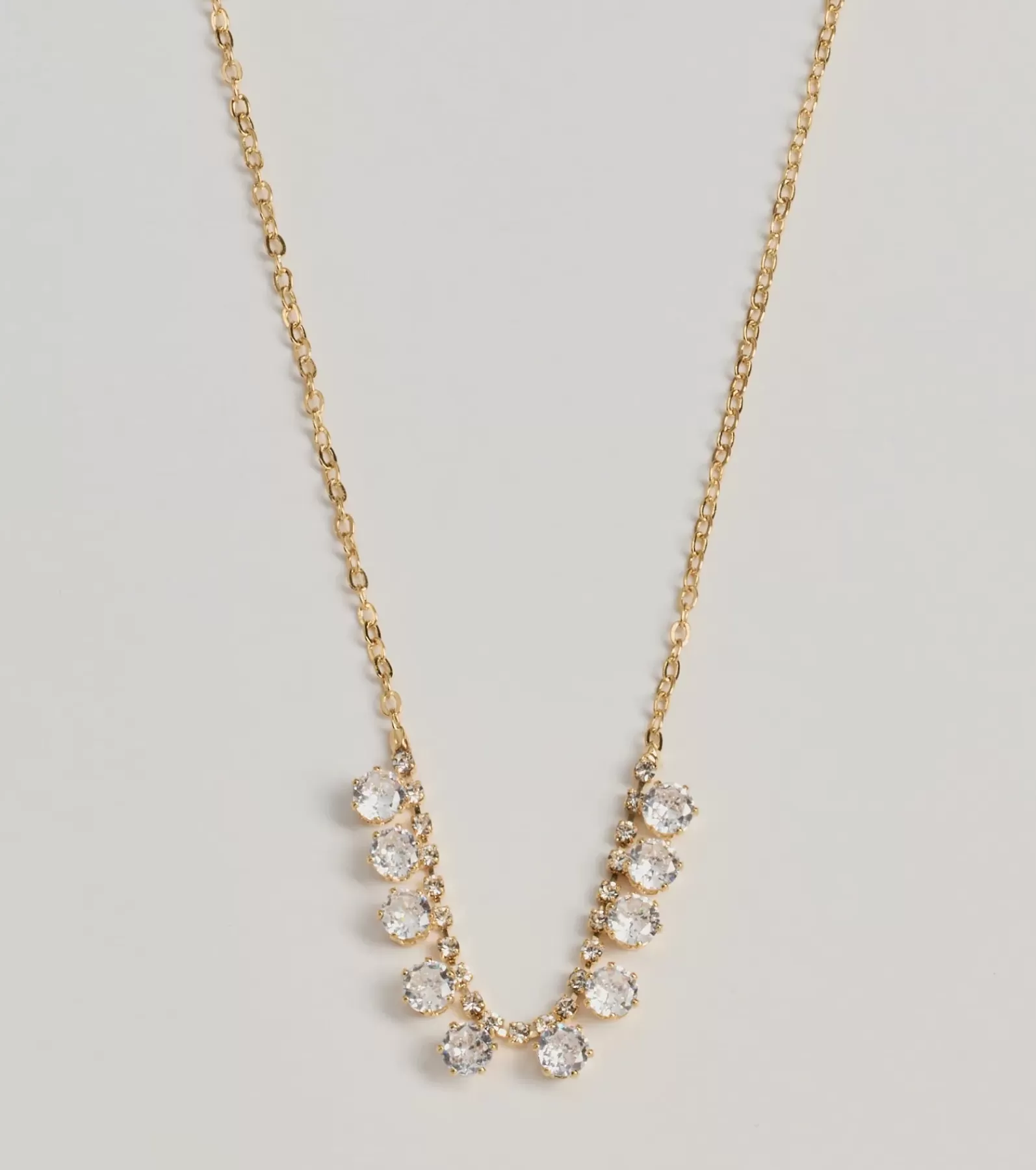 Windsor Necklaces & Chokers | All Accessories*Delicate Glam Rhinestone And Clear Stone Necklace
