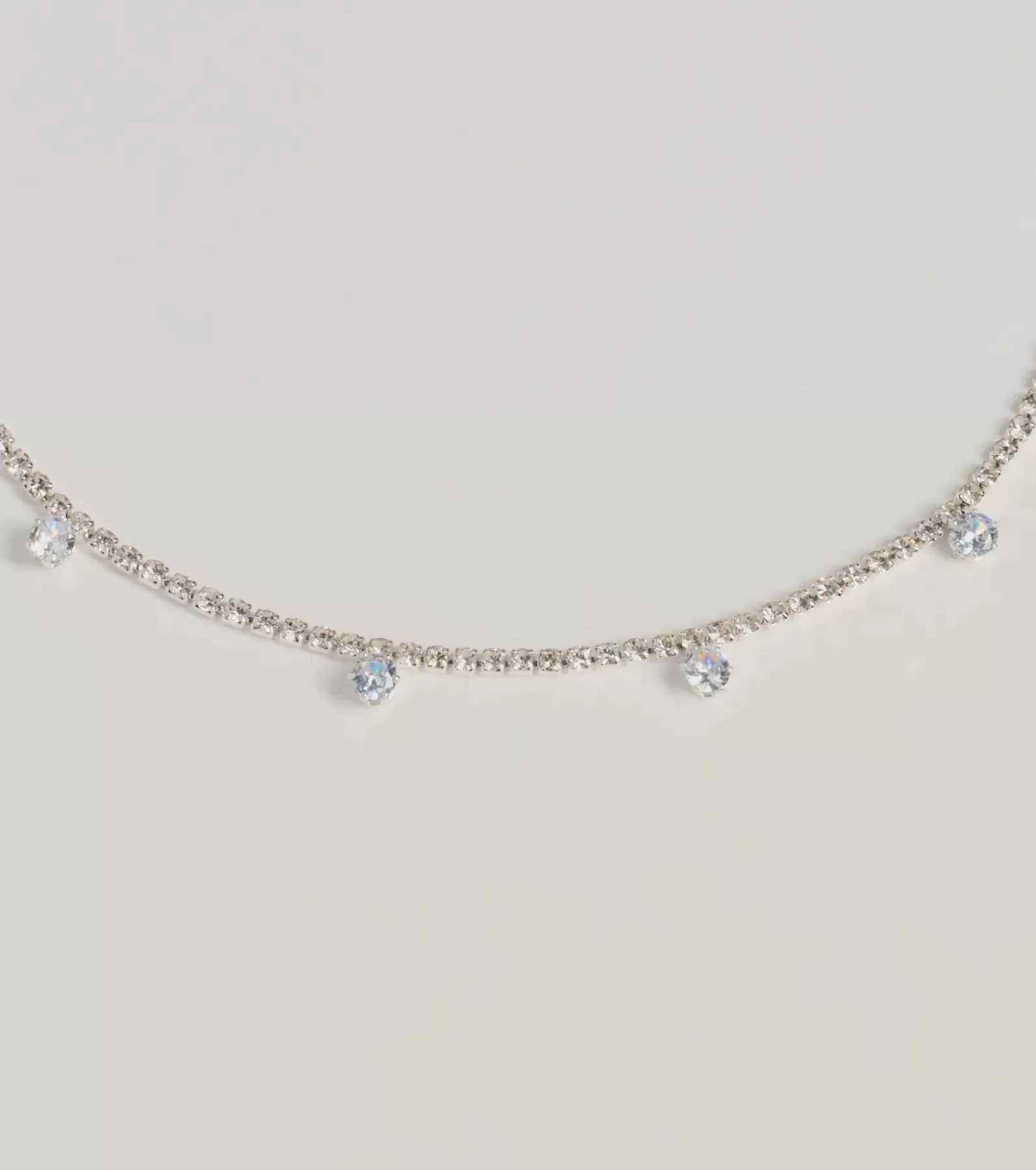 Windsor Necklaces & Chokers | All Accessories*Delicate Shine Clear Stone And Rhinestone Choker