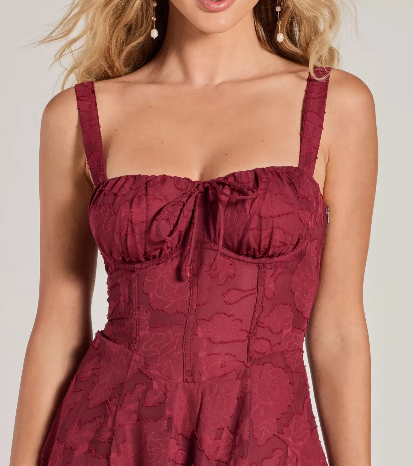 Windsor Country Wedding Guest Dresses | Midi Dresses*Delightful Impact Corset Slit Chiffon Midi Dress