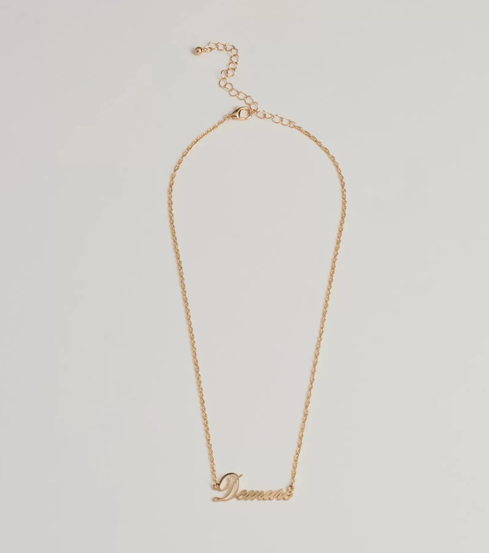 Windsor Necklaces & Chokers | All Accessories*Demure Script Dainty Chain Necklace