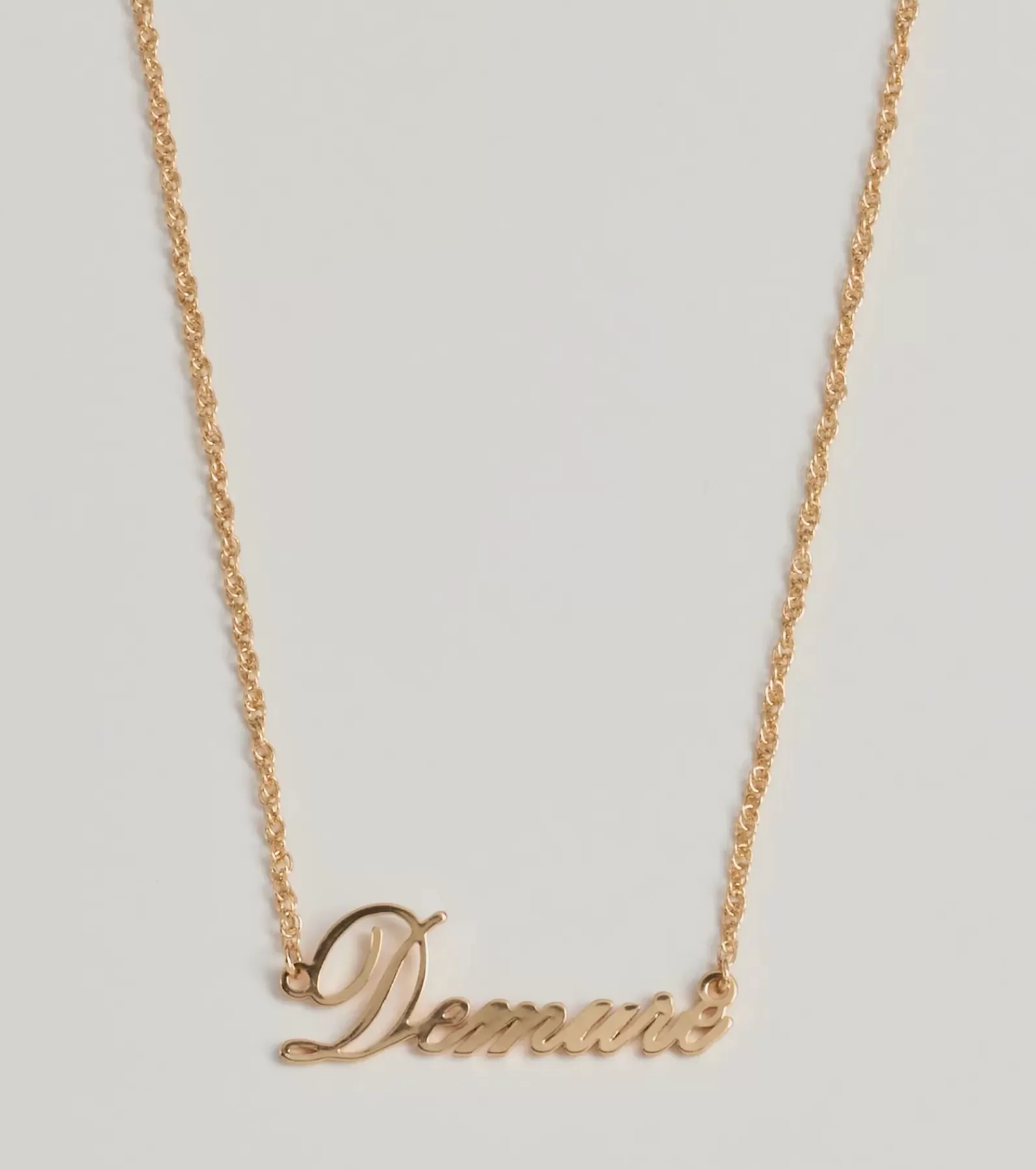 Windsor Necklaces & Chokers | All Accessories*Demure Script Dainty Chain Necklace
