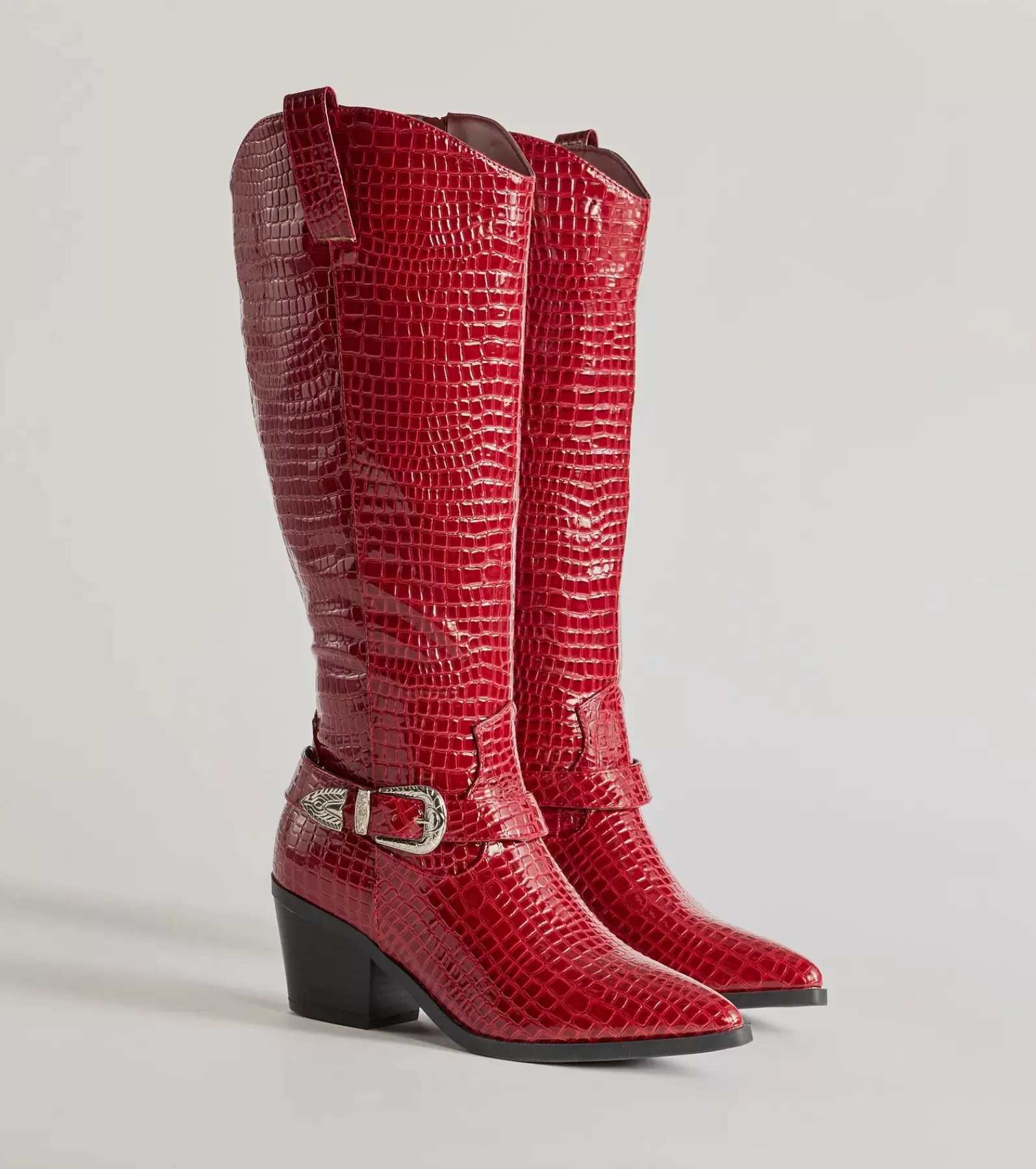 Windsor Knee High Boots | Boots & Booties*Desert Sun Western Buckle Under-The-Knee Boots