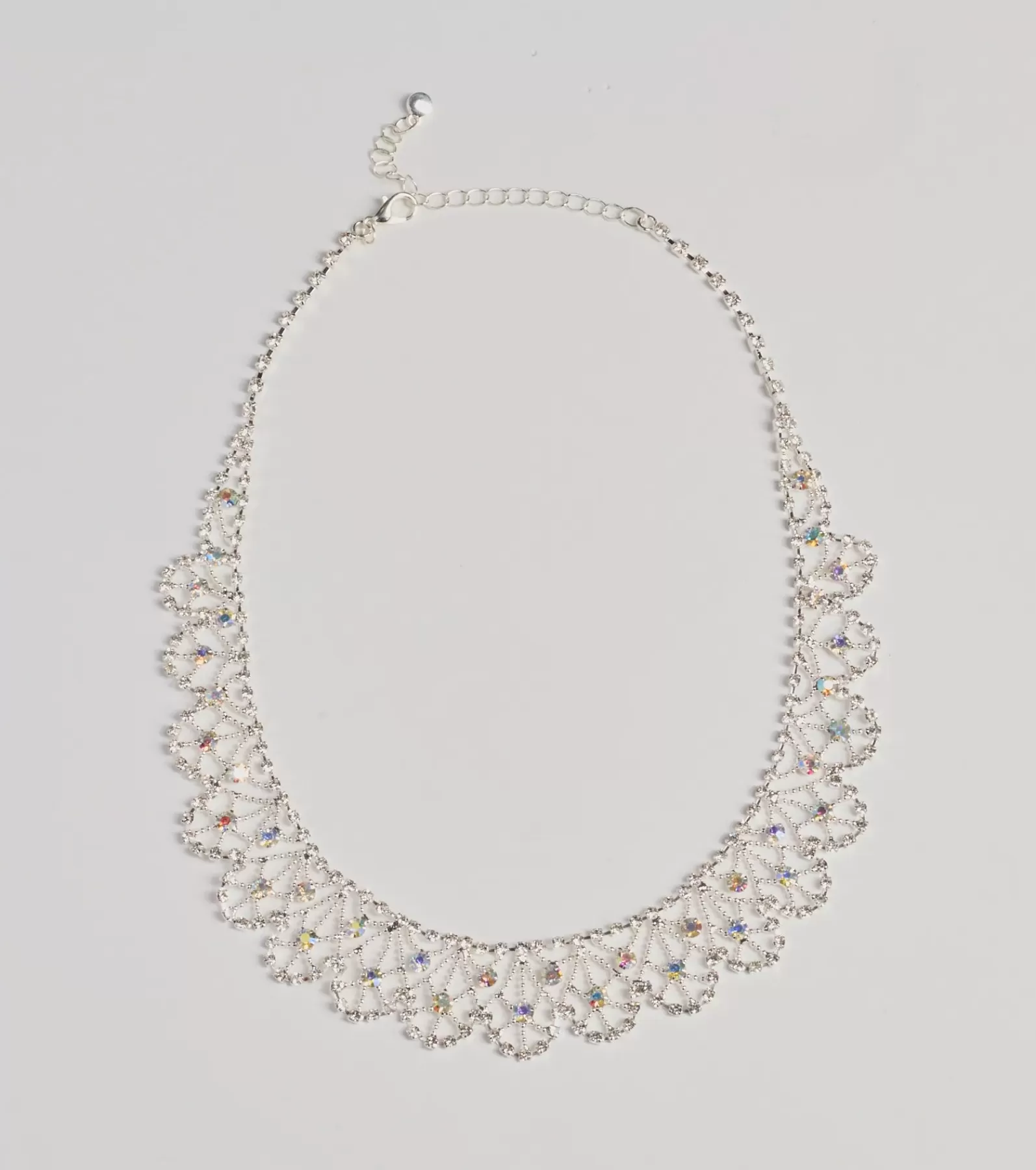 Windsor Necklaces & Chokers | All Accessories*Divine Sparkle Scallop Rhinestone Collar Necklace