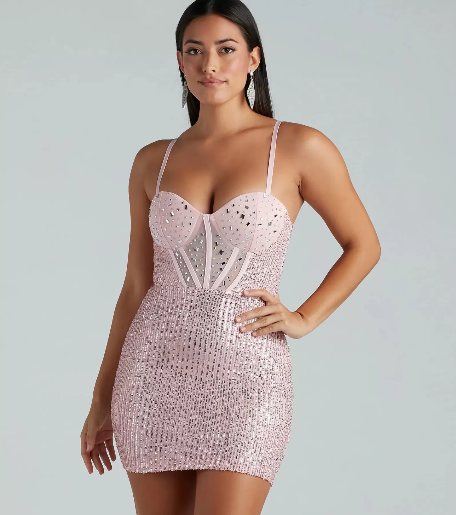 Windsor Sequin Nye Dresses | Nye Dresses*Dusk Til' Dawn Sequin Corset Mini Dress