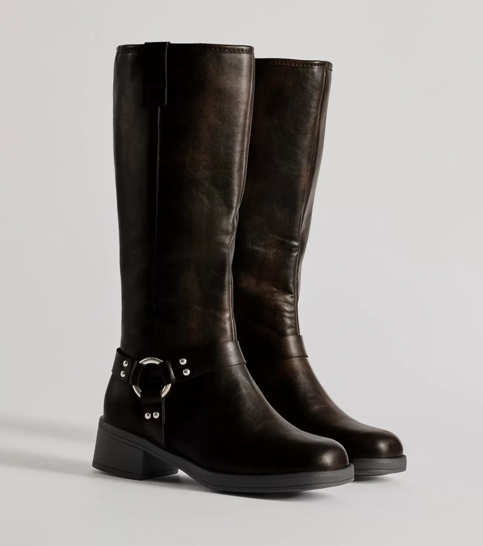 Windsor Knee High Boots | Boots & Booties*Edgy Look Under-The-Knee Moto Boots