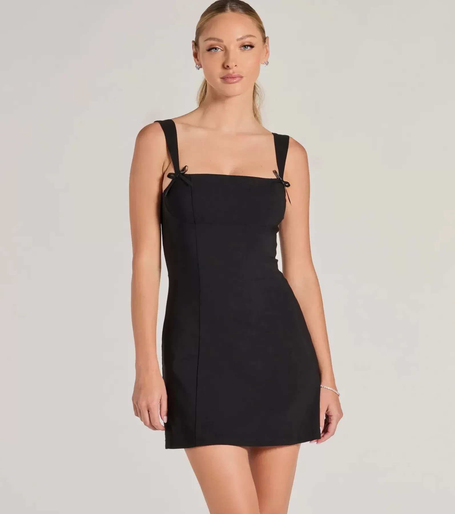 Windsor Short & Mini Dresses*Effortless And Chic Bow Trim Mini Dress