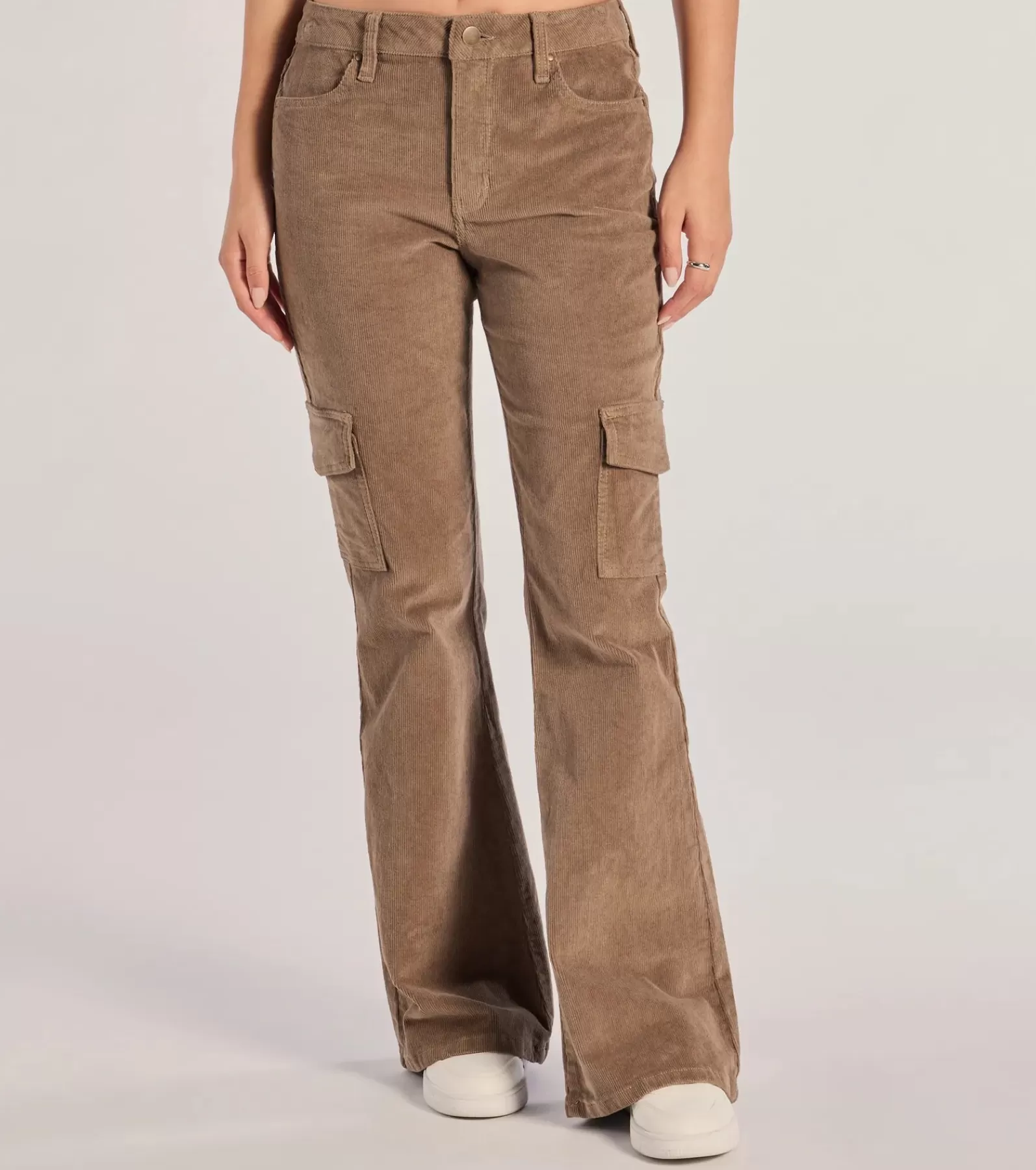 Windsor Flare Pants | Cargo Pants*Effortless And Cool Corduroy Cargo Flare Pants