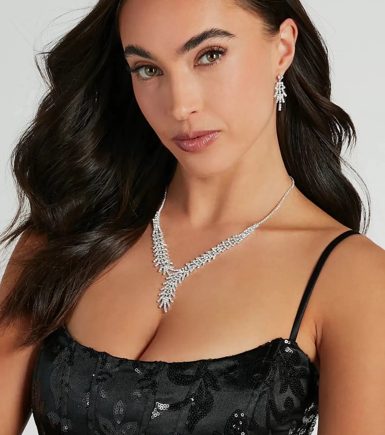 Windsor Necklaces & Chokers | Accessories*Elegant Rhinestone Necklace And Earrings Set