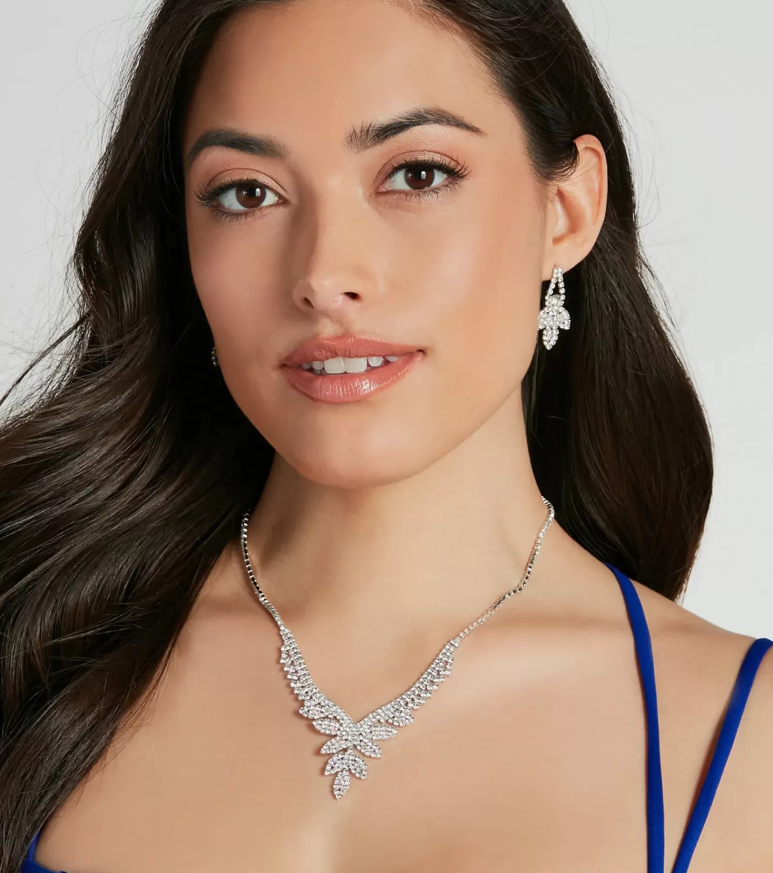 Windsor Necklaces & Chokers | Accessories*Elegant Sparkle Rhinestone Necklace And Earrings Set