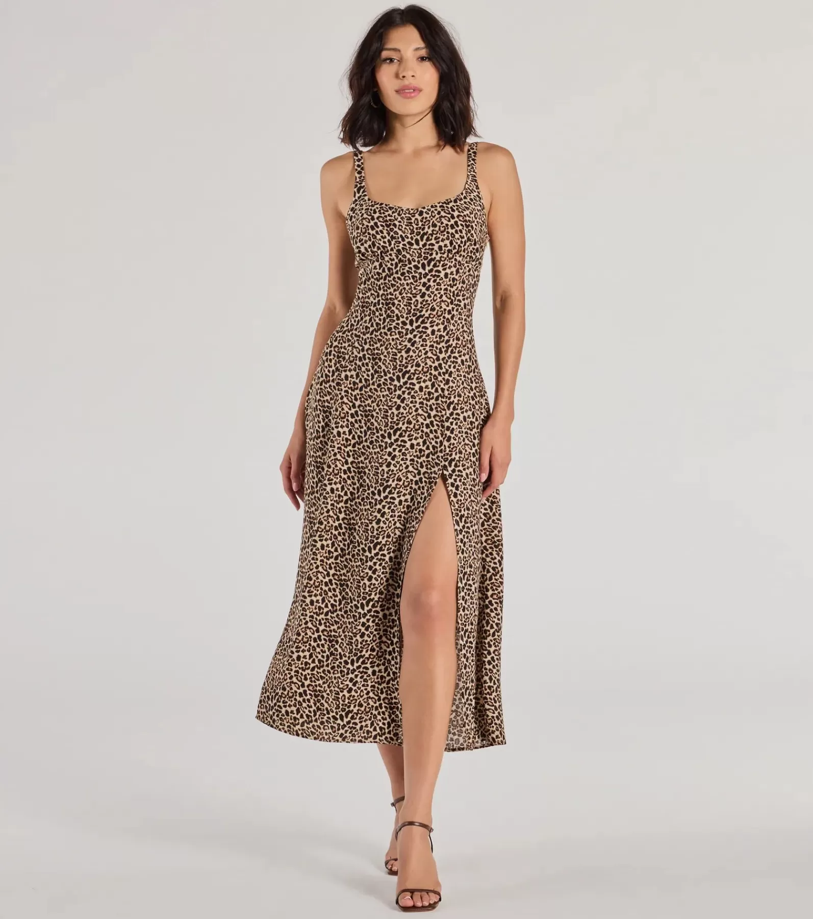 Windsor Midi Dresses | Casual Dresses*Elevated Leopard Print Woven A-Line Midi Dress