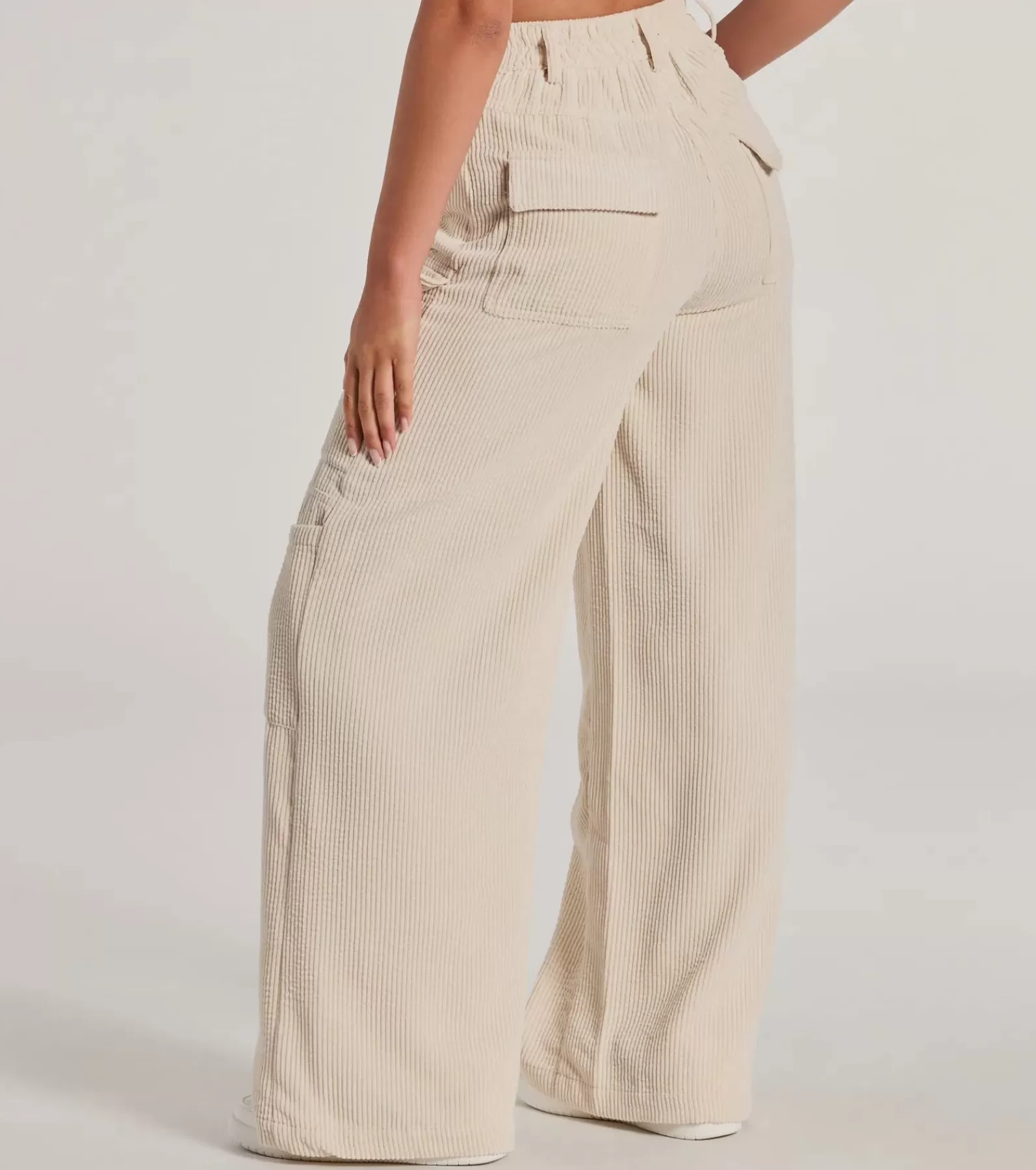 Windsor Cargo Pants | Pants*Essential High-Rise Corduroy Wide-Leg Cargo Pants