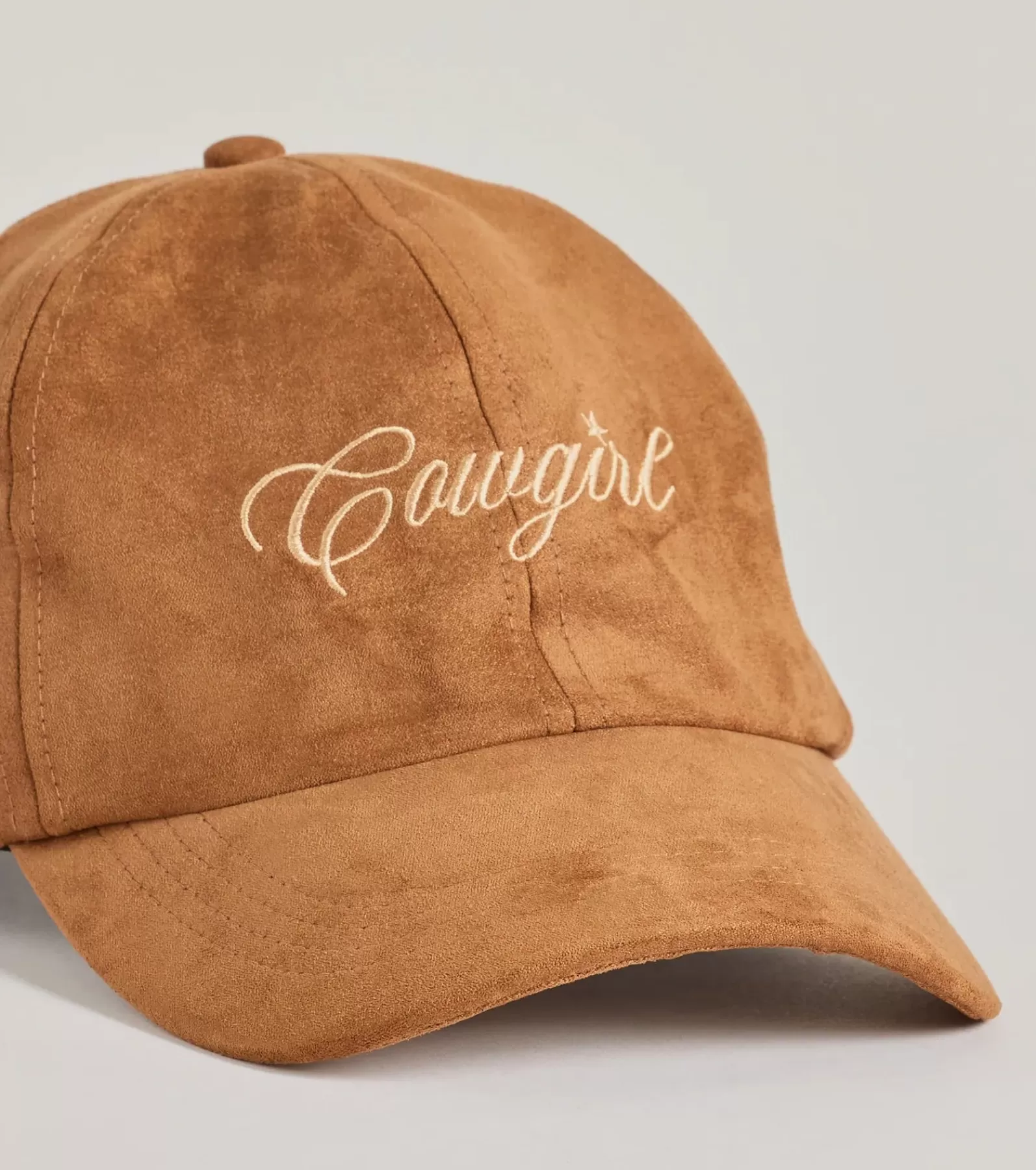 Windsor Hats | All Accessories*Faux Suede Cowgirl Script Baseball Cap