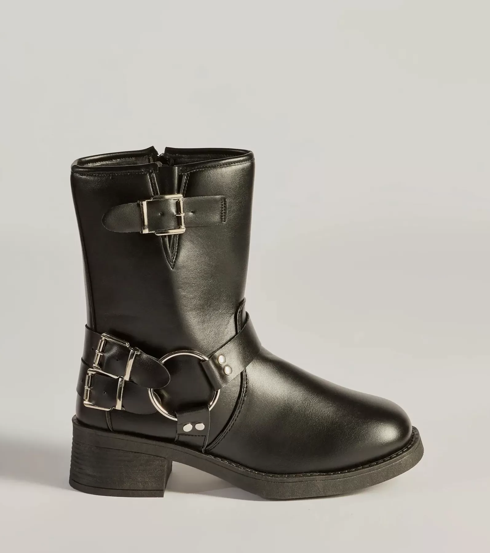 Windsor Boots & Booties*Feelin' Edgy Buckle Strap Moto Booties