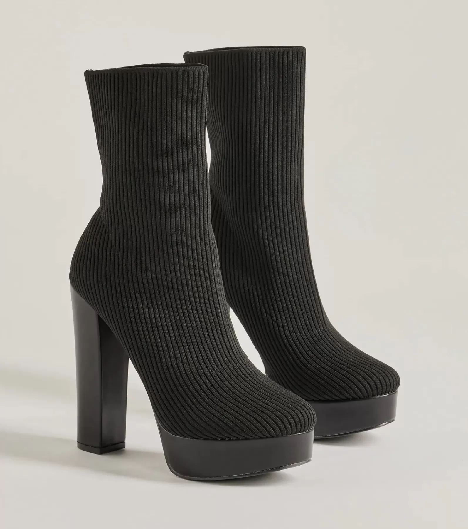 Windsor Platform Shoes | Boots & Booties*Feeling Knit Platform Ankle Booties