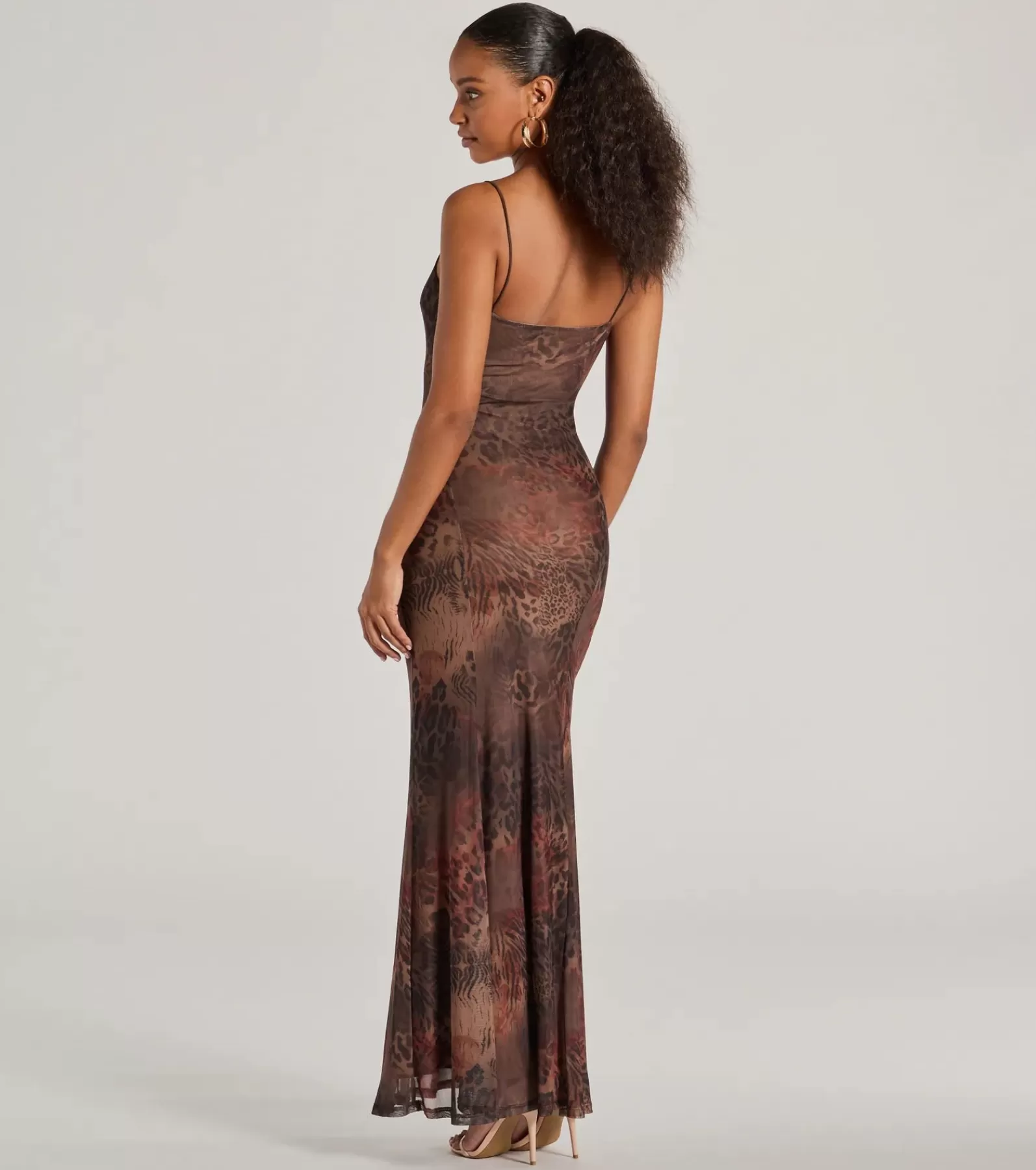 Windsor Maxi Dresses | Long Dresses*Fierce Allure Print Mesh Maxi Dress