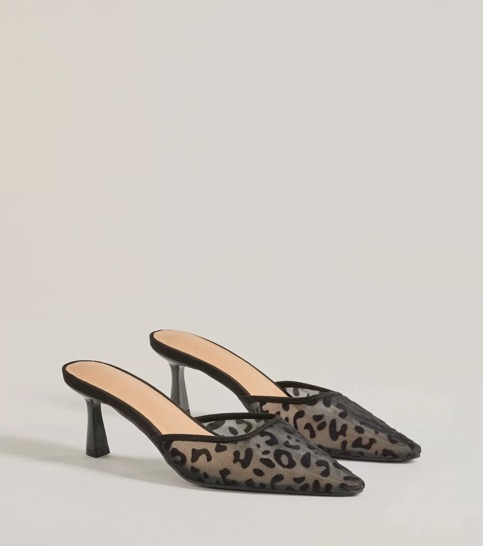 Windsor Stilettos | Heels*Fierce Moment Leopard Print Kitten Heeled Mules