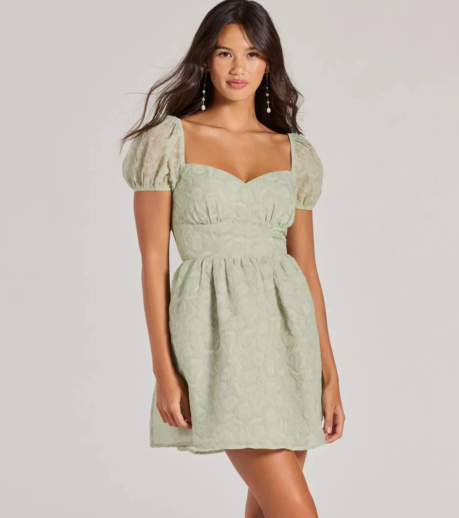 Windsor Skater Dresses | Sundresses*Flawless Flirty Puff Sleeve Tie Back Skater Dress