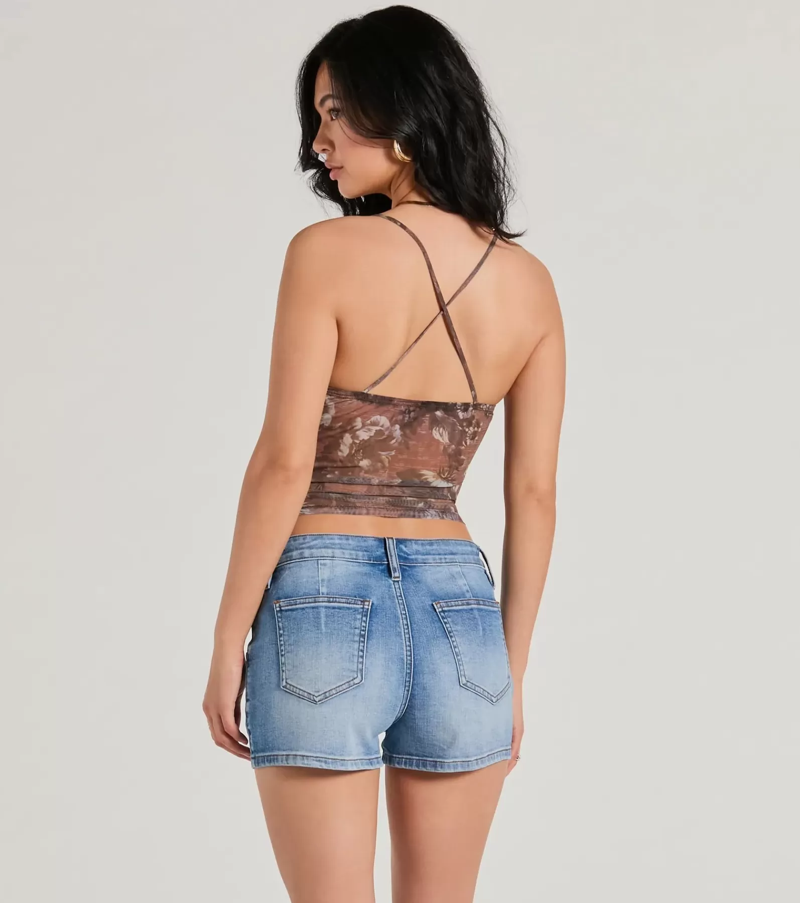 Windsor Going-Out Tops | Corset & Bustier Tops*Flawless One Floral Strappy Corset Crop Top
