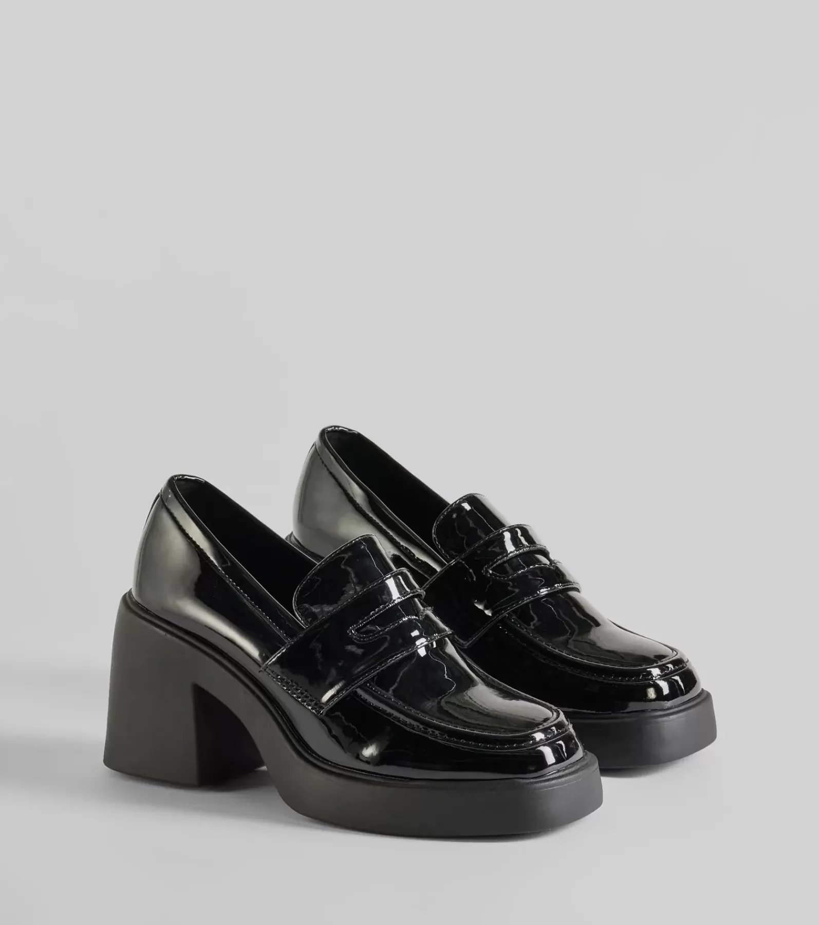 Windsor Platform Shoes*Girl On The Go Platform Block Heel Loafers