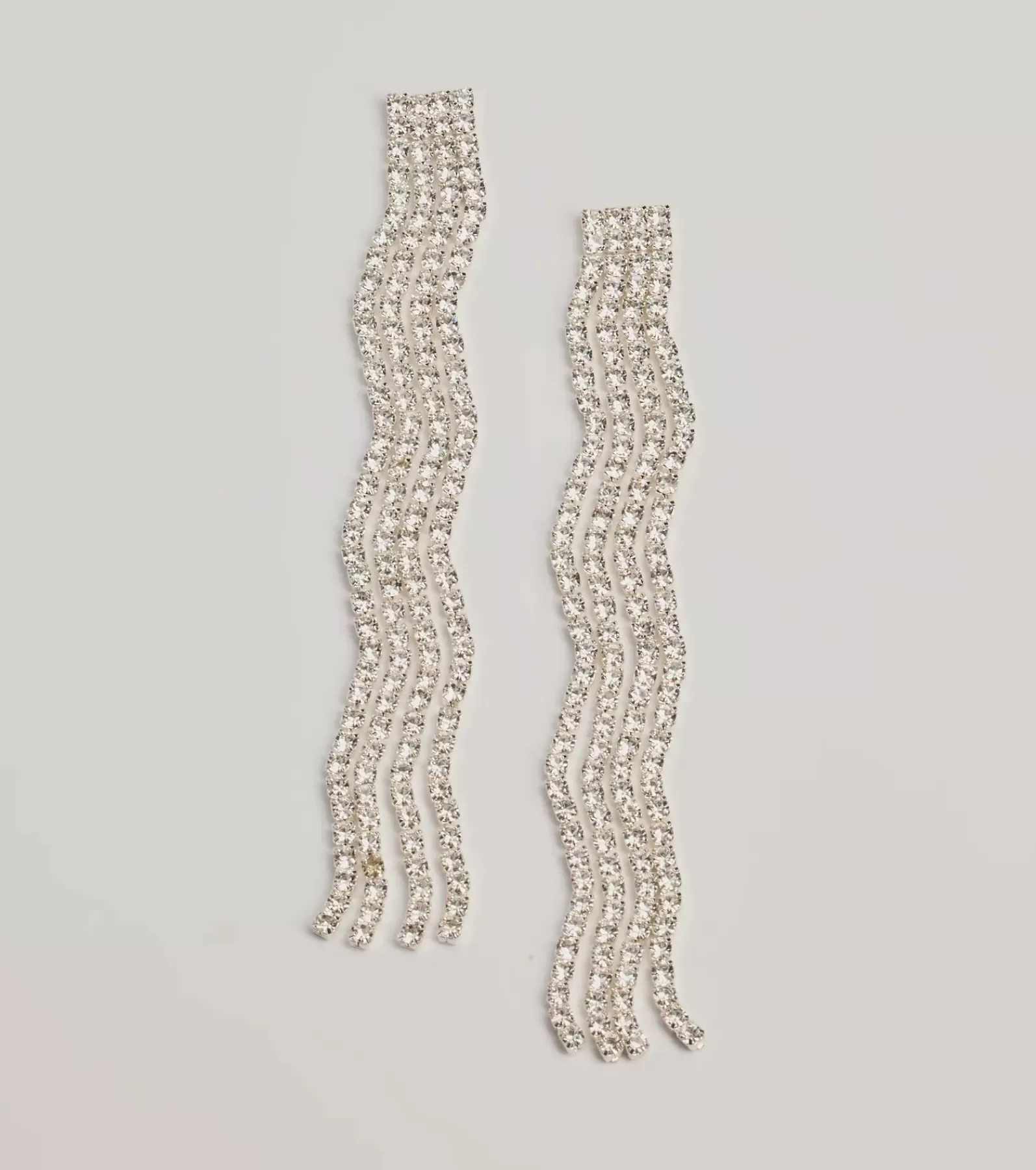 Windsor Earrings | Accessories*Glam Moment Wavy Rhinestone Fringe Earrings