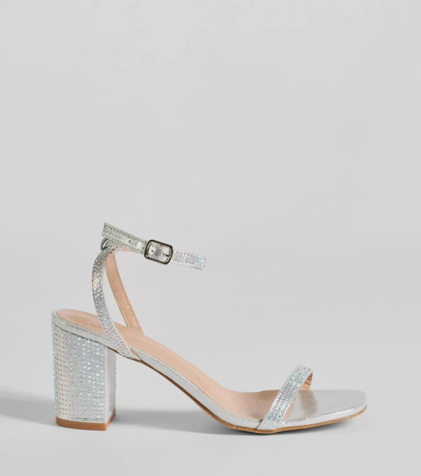 Windsor High Heels | Sandals*Glamour Ensured Rhinestone Glitter Block Heels