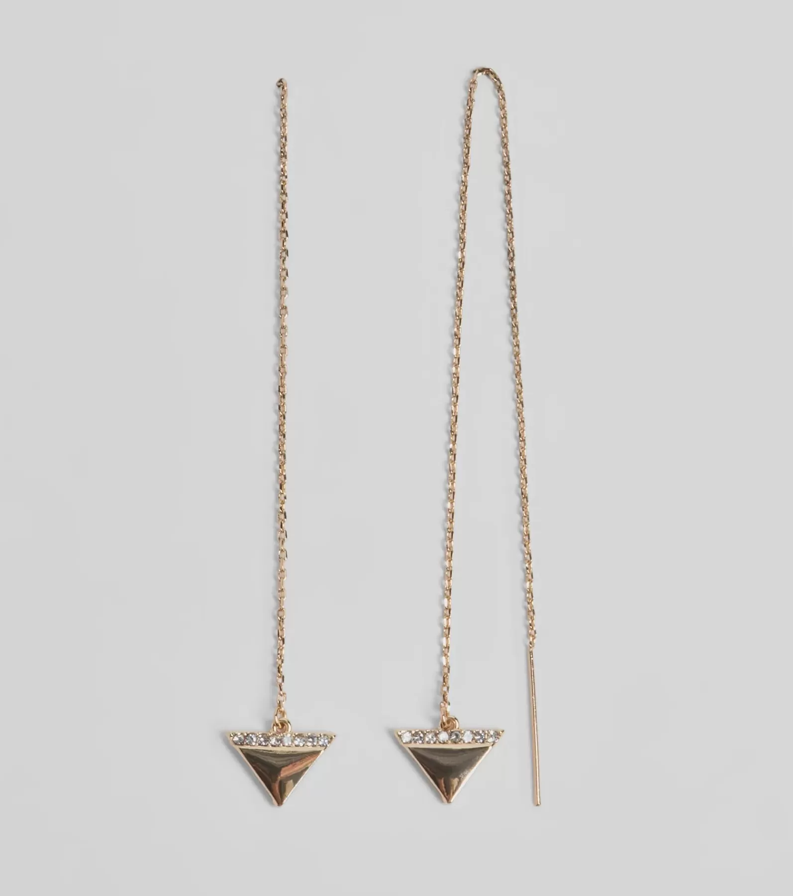 Windsor Earrings*Glittery Goals Triangle Rhinestone Threader Earrings