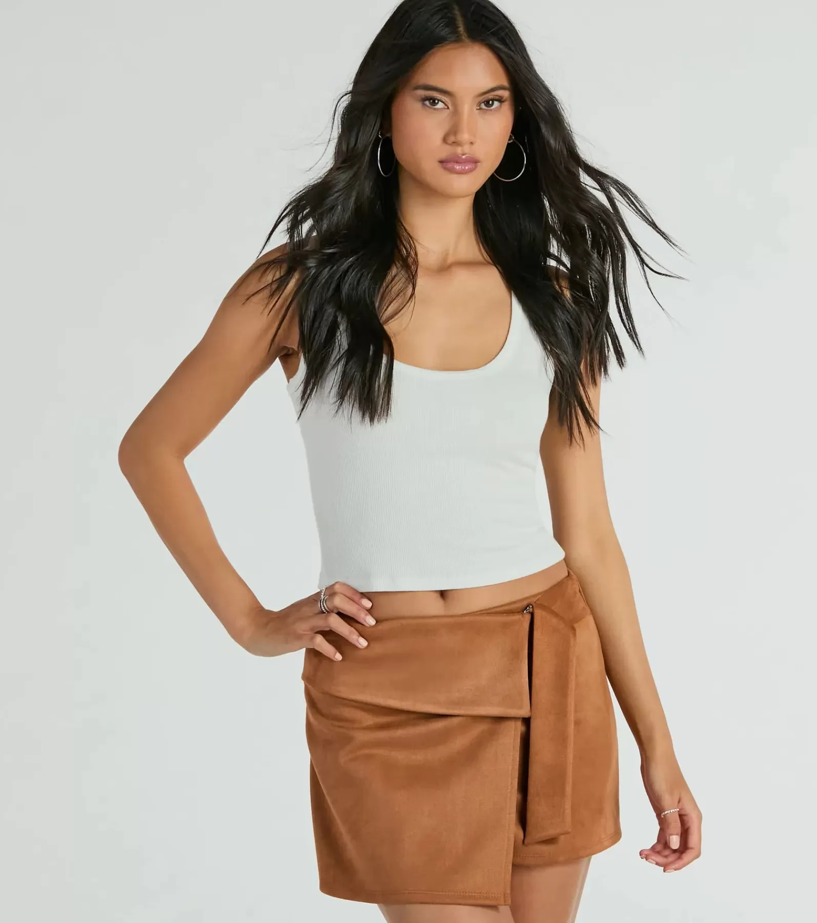 Windsor Faux Leather & Suede Bottoms | Shorts*Going Everywhere Belted Faux Suede Skort