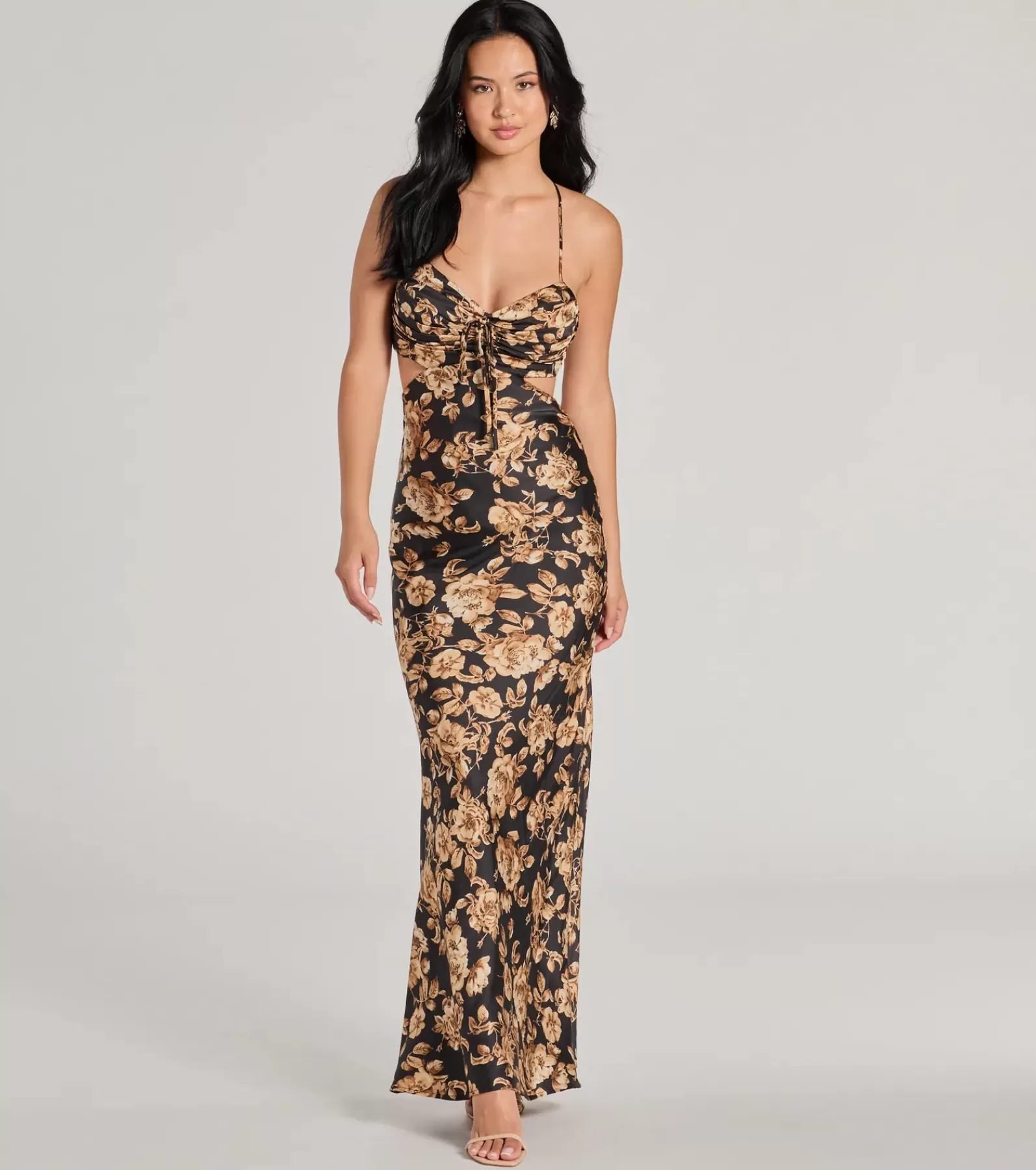 Windsor Maxi Dresses | Long Dresses*Gorgeous Bloom Floral Satin Maxi Dress