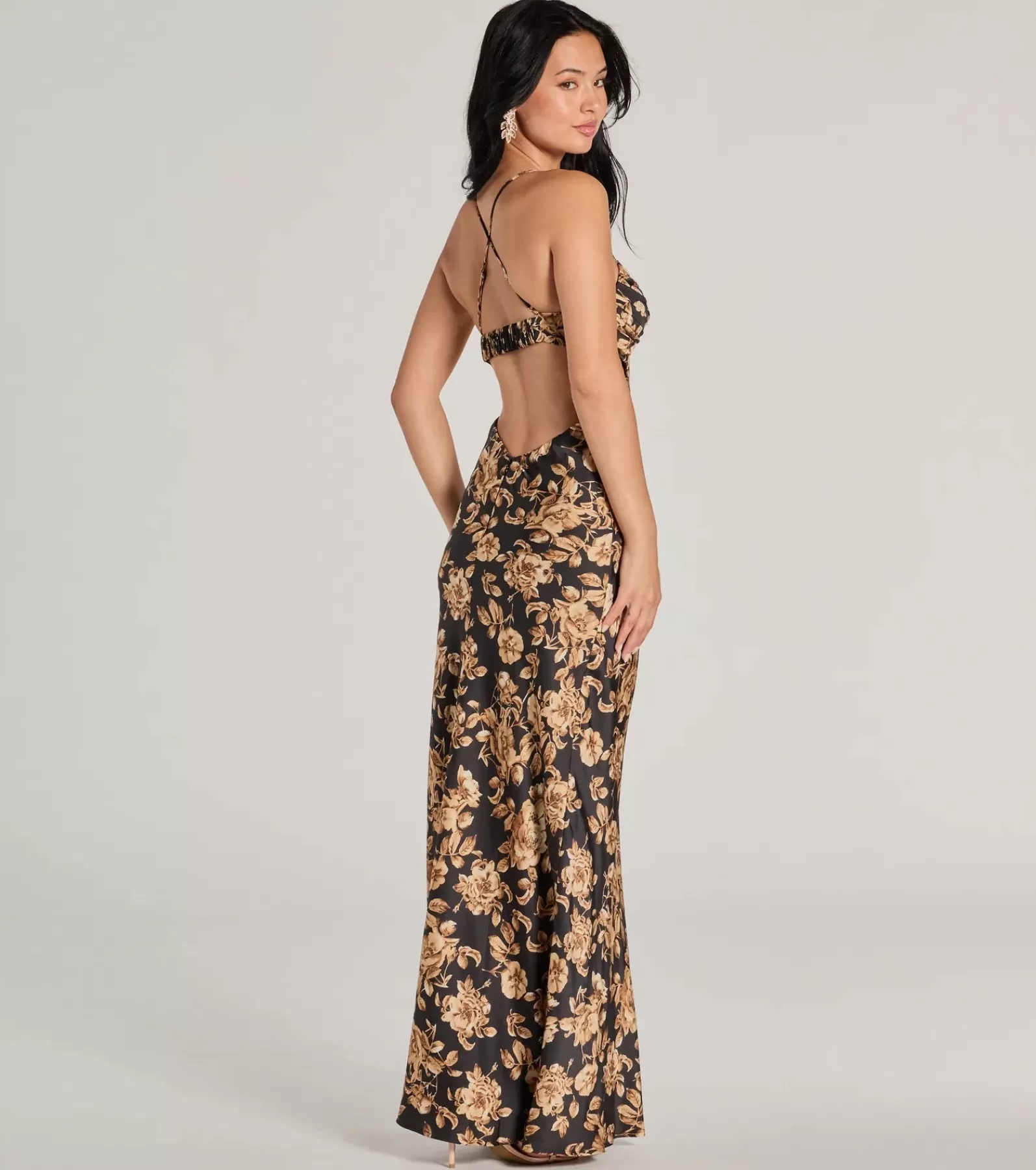 Windsor Maxi Dresses | Long Dresses*Gorgeous Bloom Floral Satin Maxi Dress