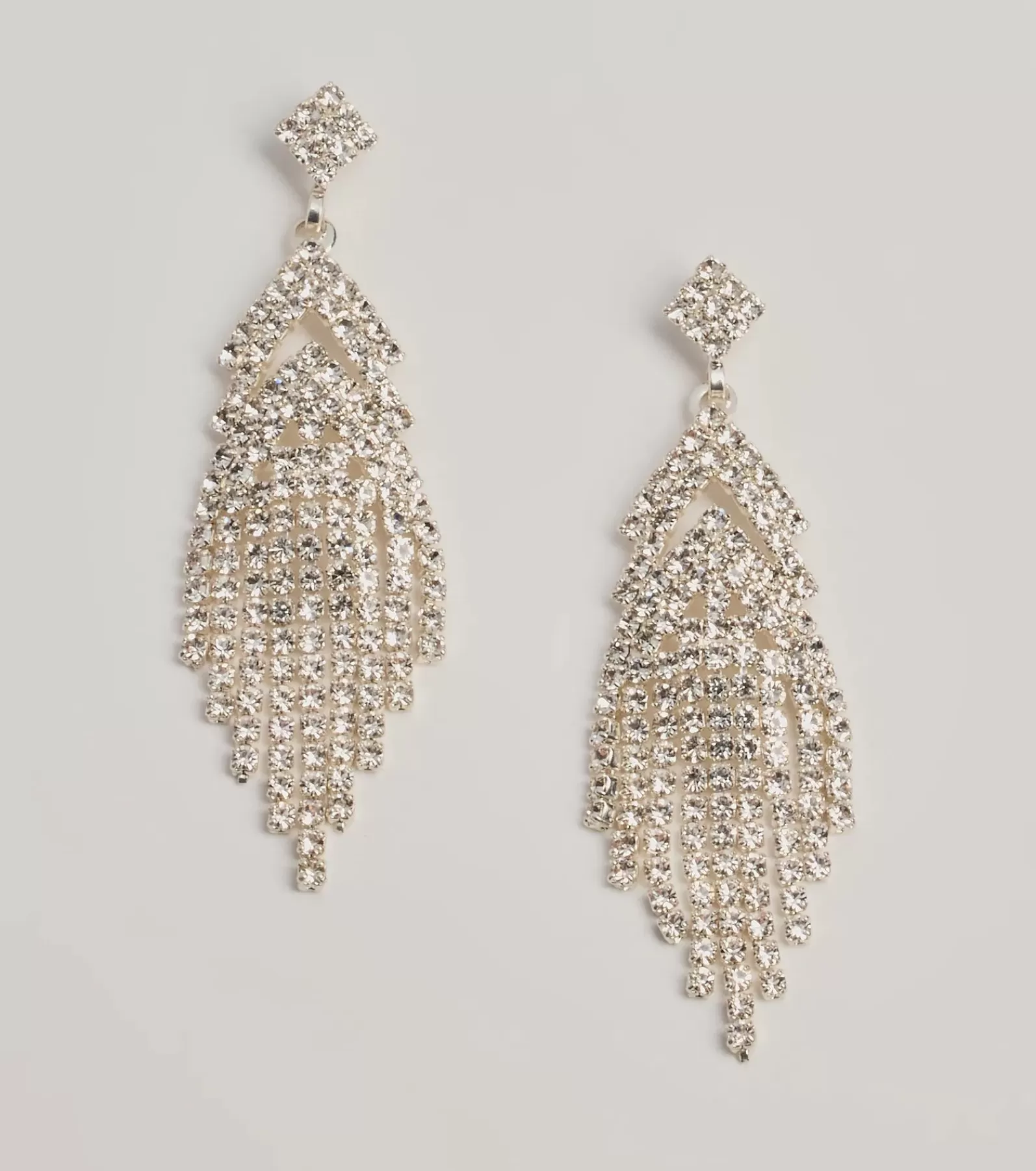 Windsor Earrings | All Accessories*Gorgeous Glamour Rhinestone Fringe Earrings