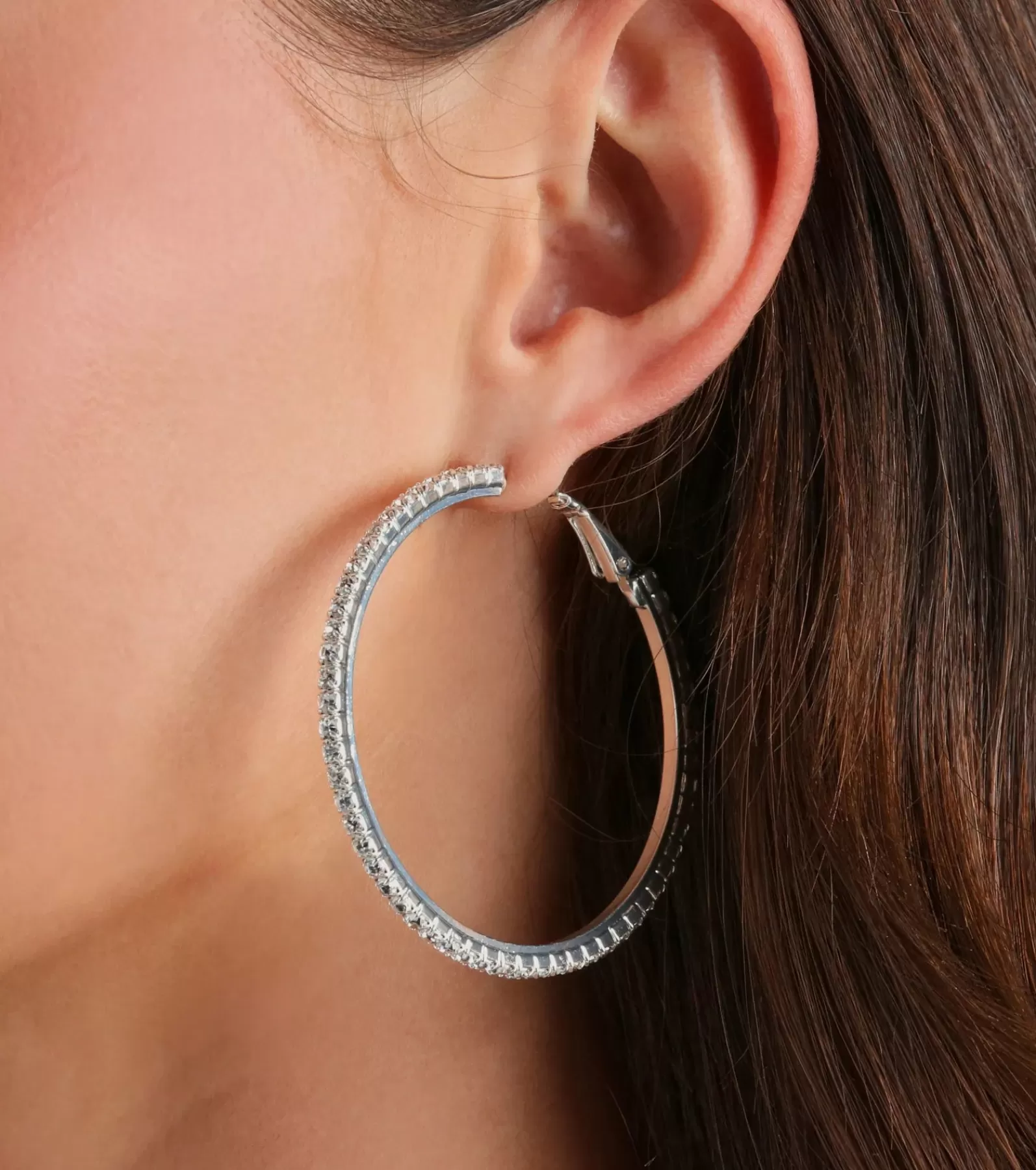 Windsor Earrings*Gorgeous Sparkle Rhinestone Hoop Earrings