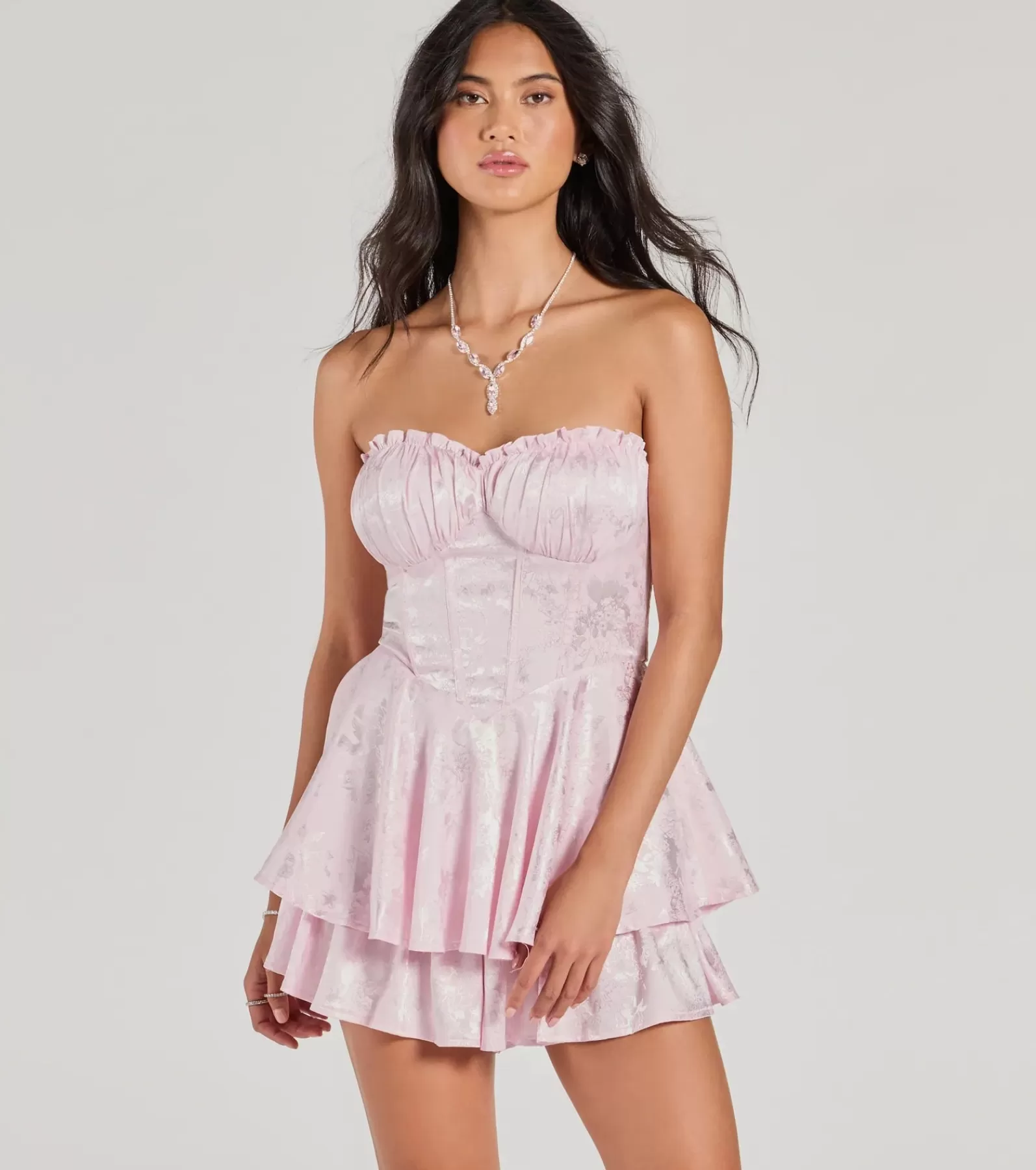 Windsor All Jumpsuits & Rompers | Shorts*Gorgeous Stance Strapless Corset Floral Satin Romper