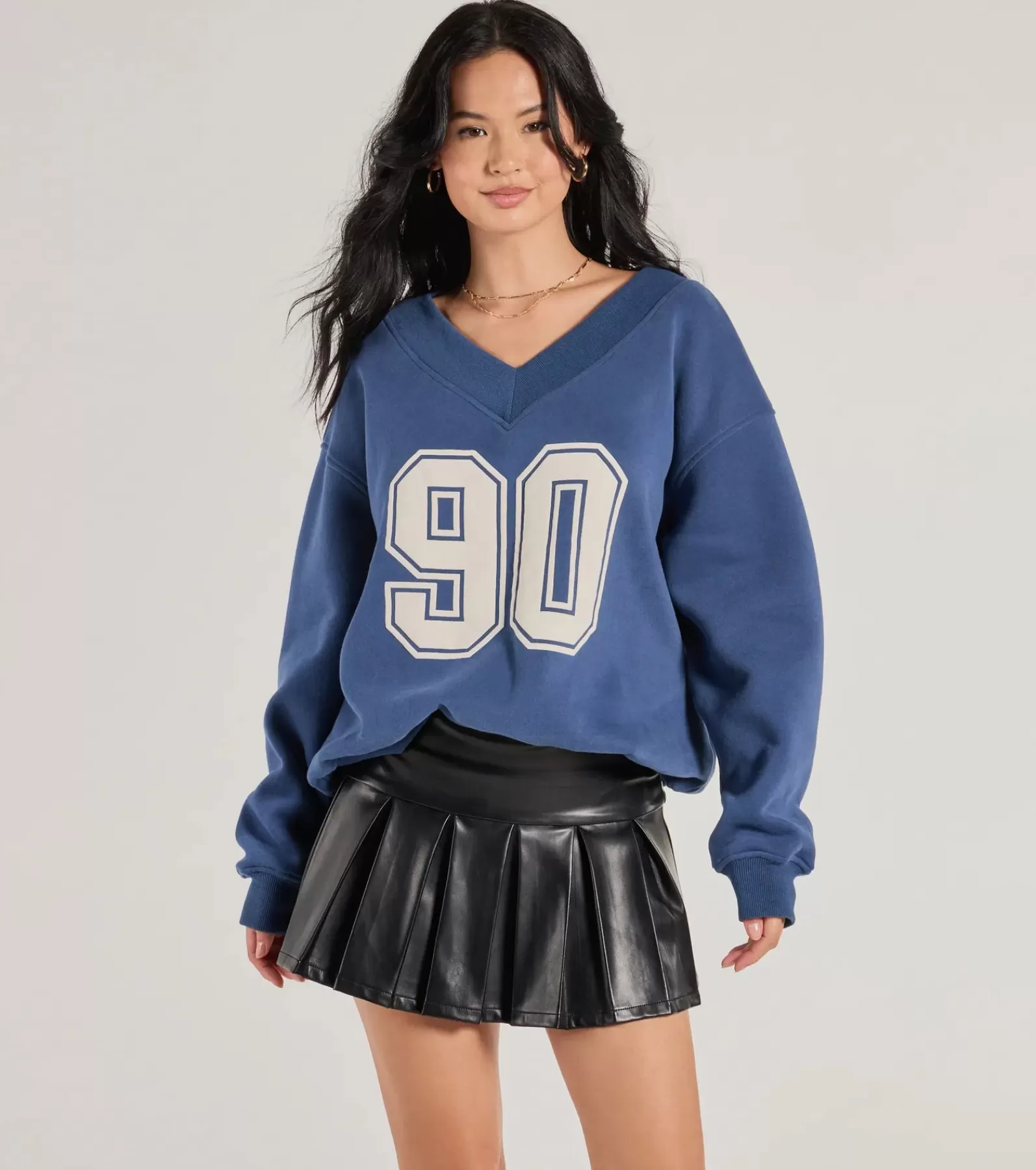 Windsor Sweaters & Cardigans | Long Sleeve Tops*90 Graphic Oversized Pullover Sweatshirt