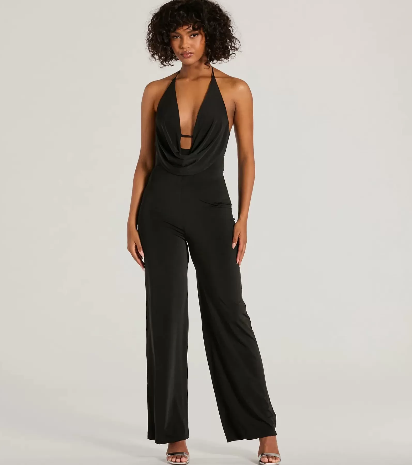 Windsor Nye Outfits | All Jumpsuits & Rompers*Impressive Momemt Cowl Neck Strappy Wide-Leg Jumpsuit