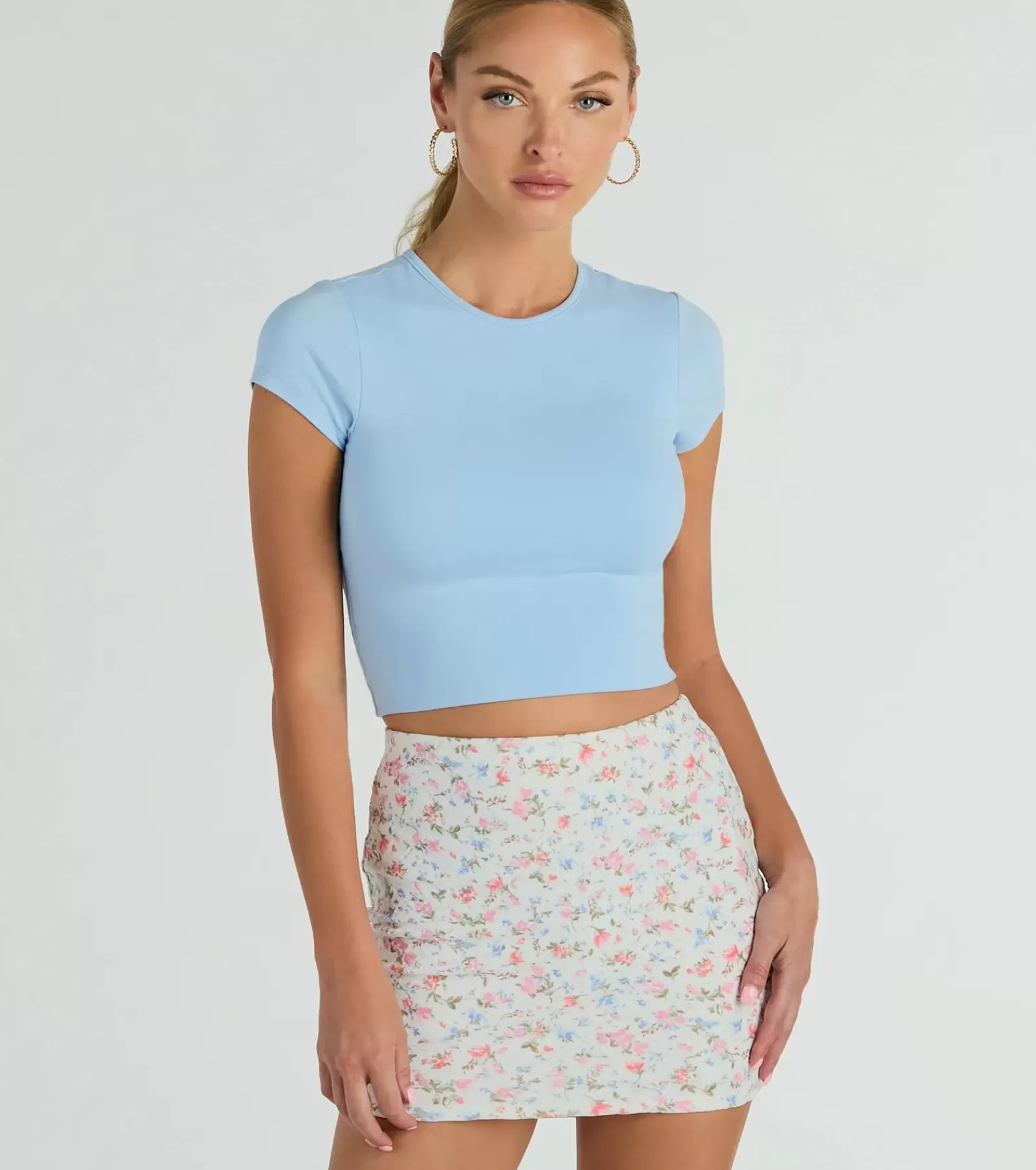 Windsor Mini Skirts*In The Valley High Rise Floral Eyelet Mini Skirt