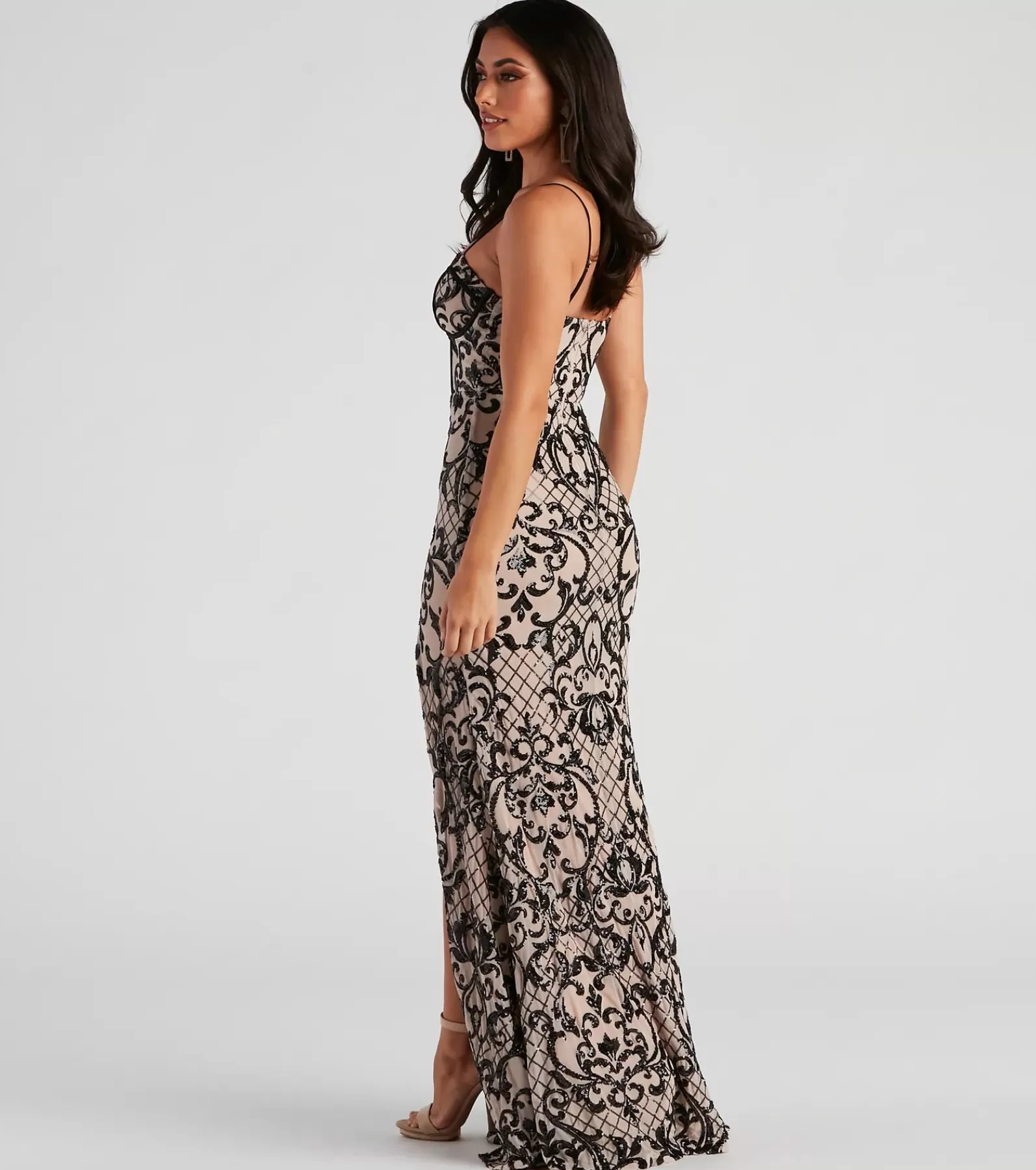 Windsor Bridal Shower | Sequin Holiday Dresses*JoJo Formal Sequin Bustier Mermaid Dress