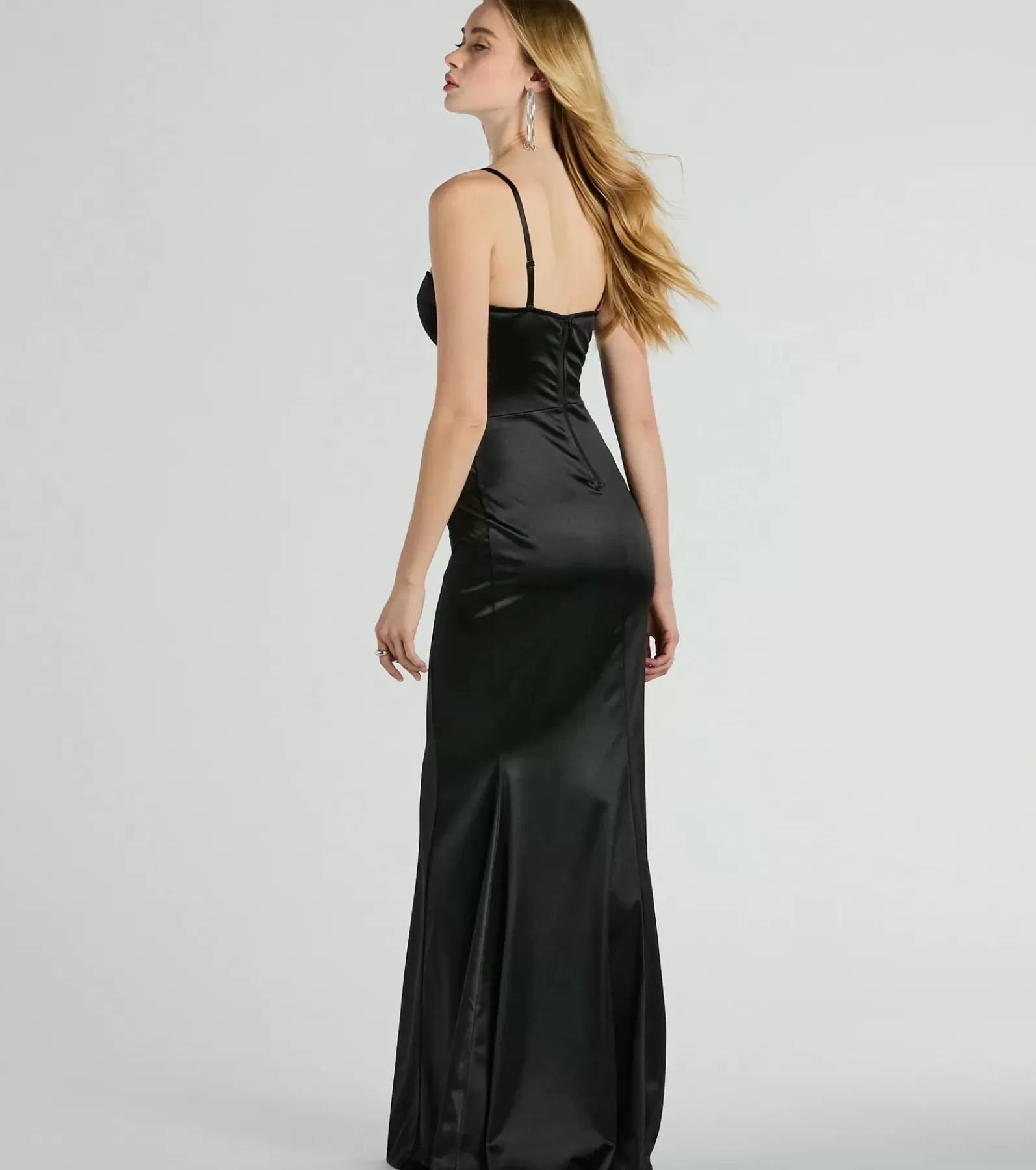 Windsor Black Tie Wedding Guest Dresses | Long Dresses*Kaya Bustier Mesh Satin Mermaid Formal Dress