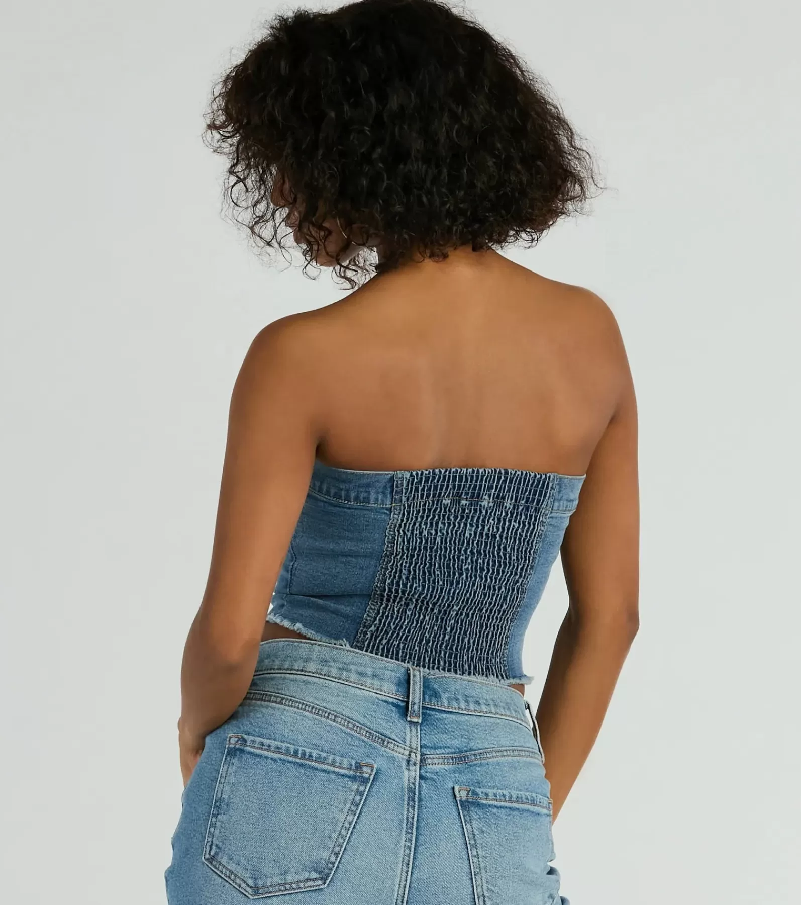 Windsor Going-Out Tops | Crop Tops*Keep It Chill Strapless Denim Crop Top