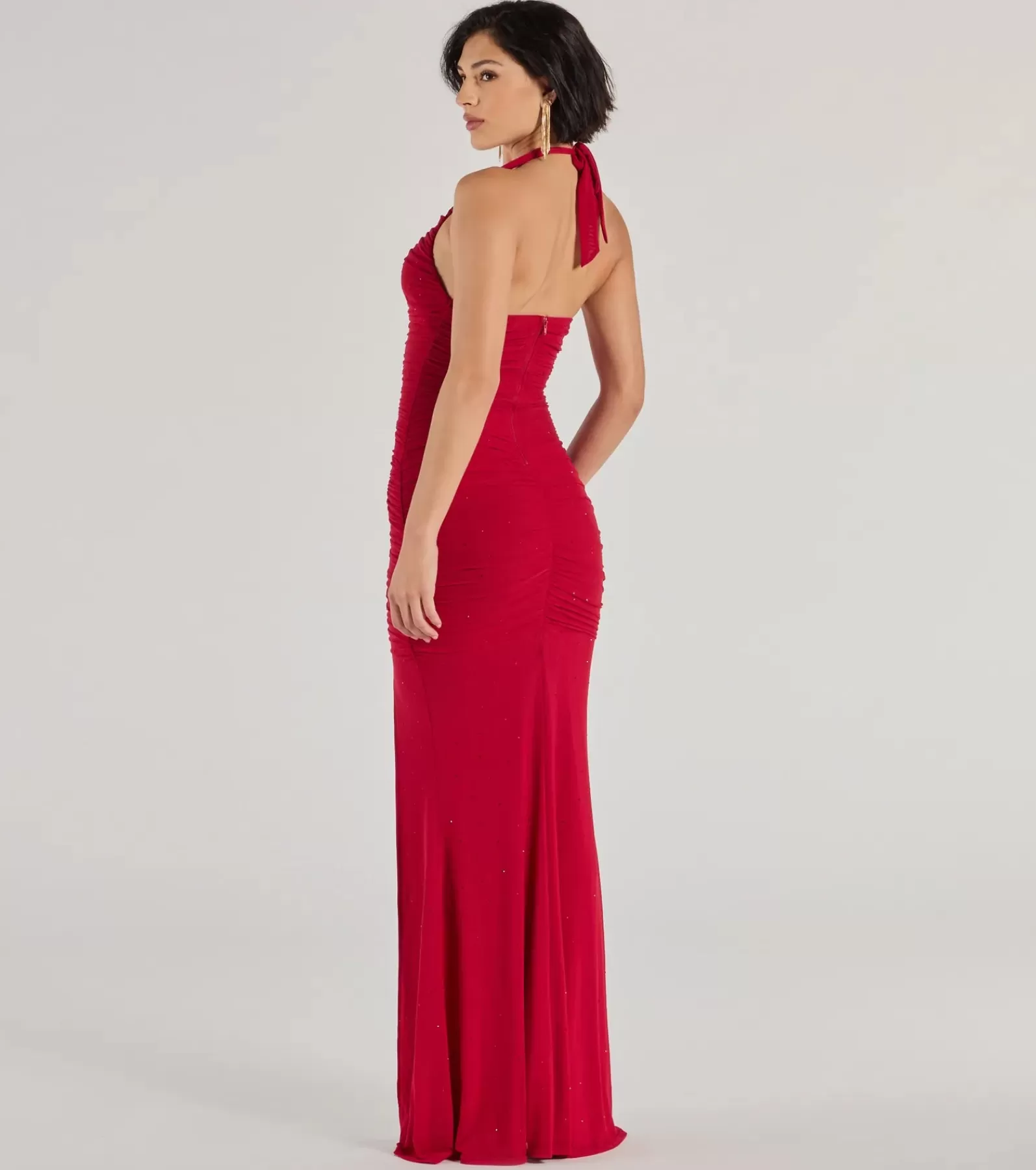 Windsor Wedding Outfits | Maxi Holiday Dresses*Kindra High-Slit Mermaid Halter Dress