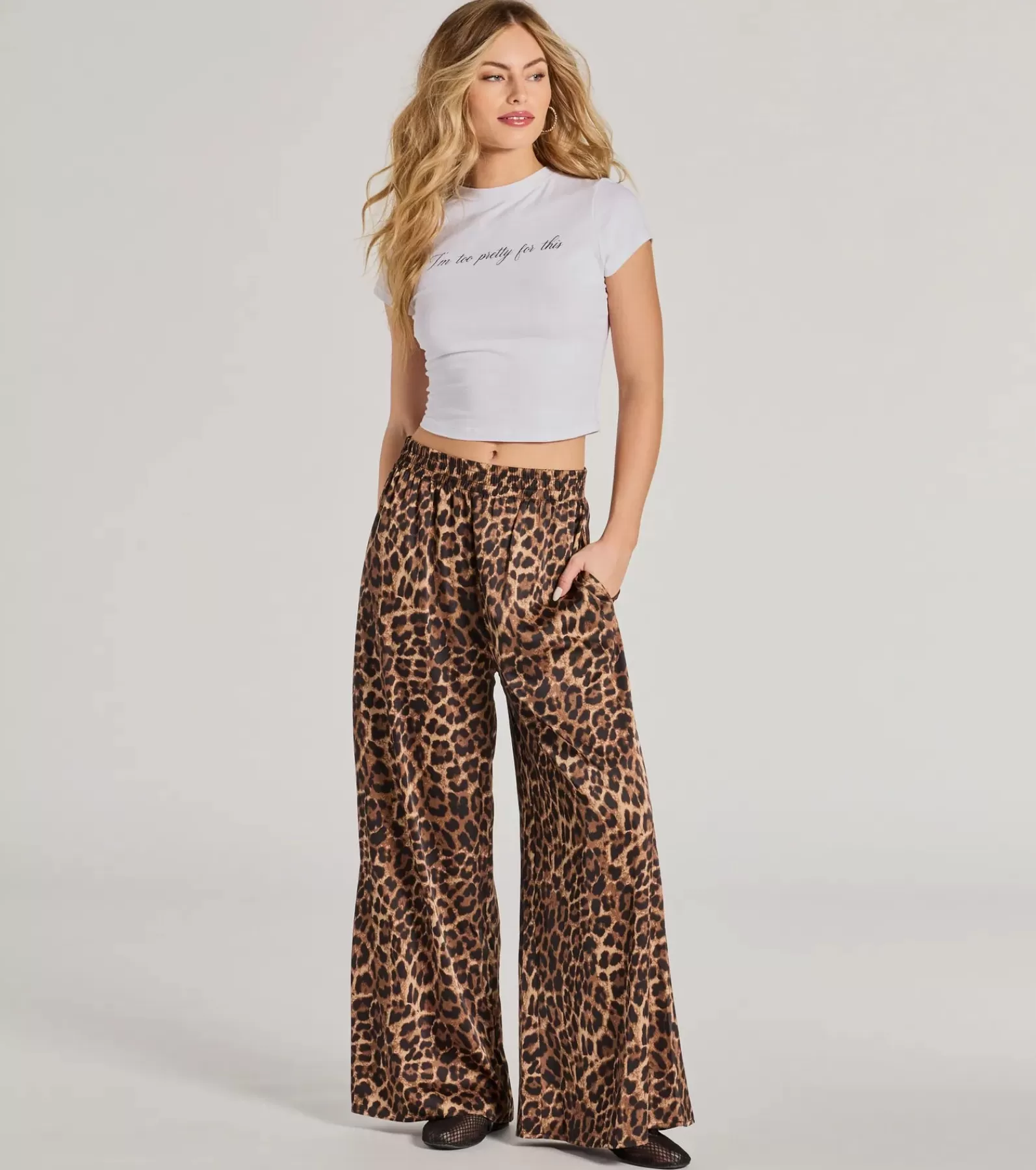 Windsor Flare Pants | Pants*Lavish Print Palazzo Wide Leg Pants