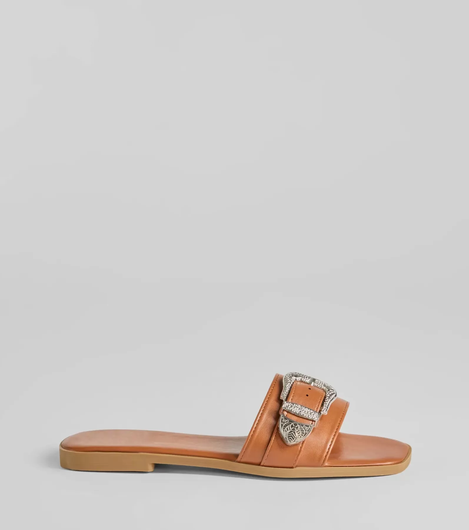 Windsor Sandals*Legendary Style Western Buckle Faux Leather Sandals