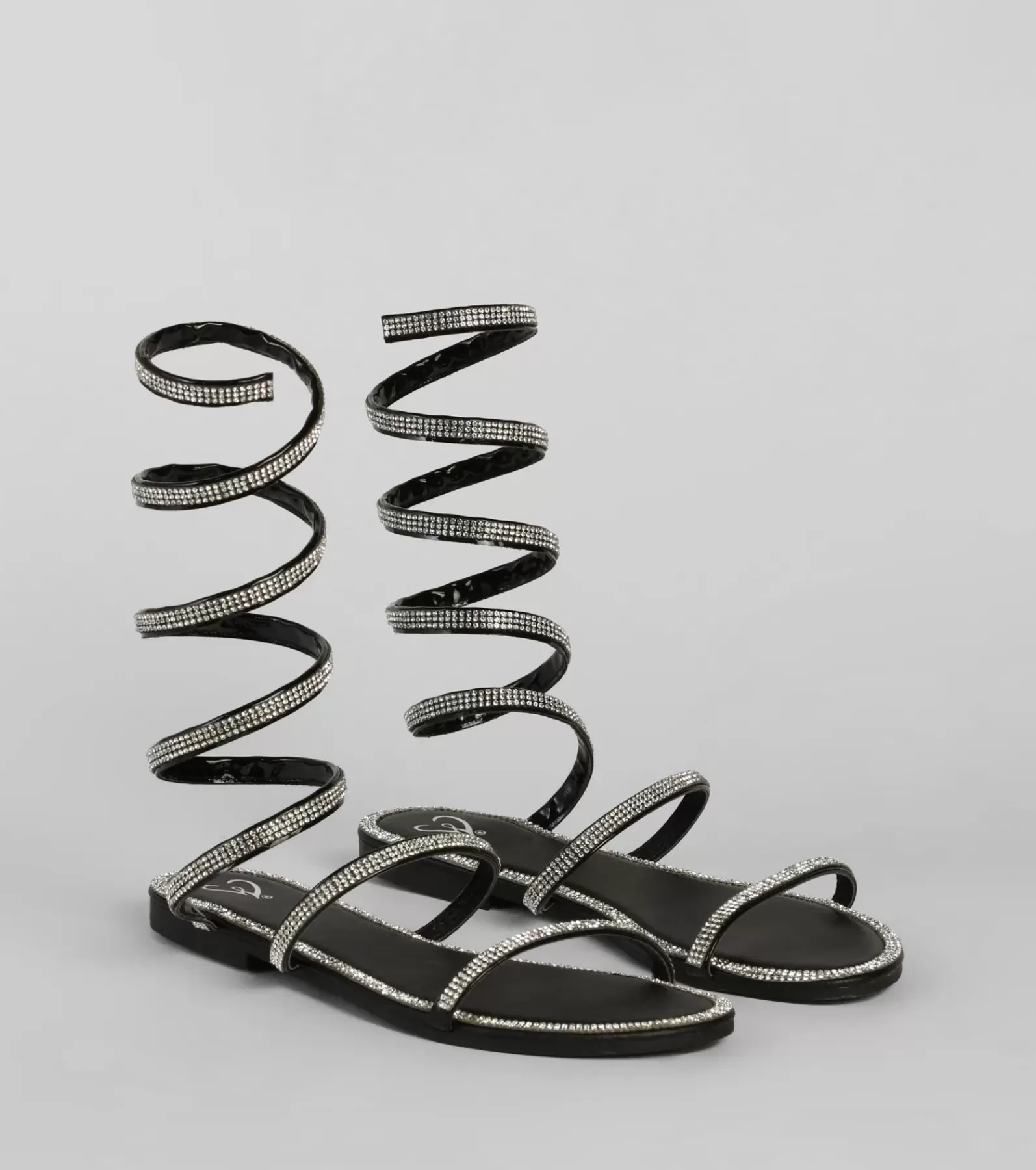 Windsor Sandals*Level Up Rhinestone Spiral Sandals