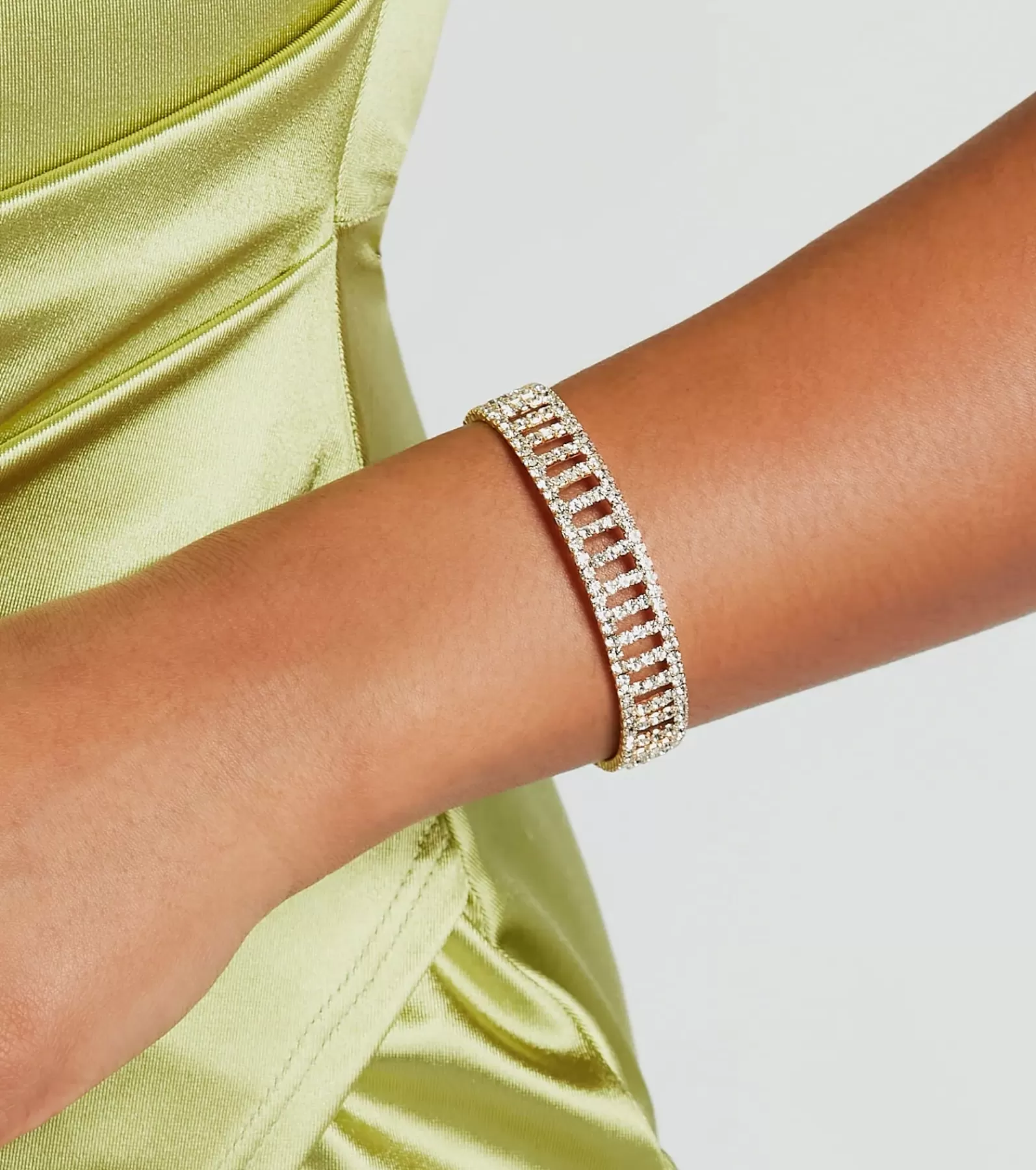 Windsor Bracelets*Level Up The Luxe Rhinestone Cutout Bracelet