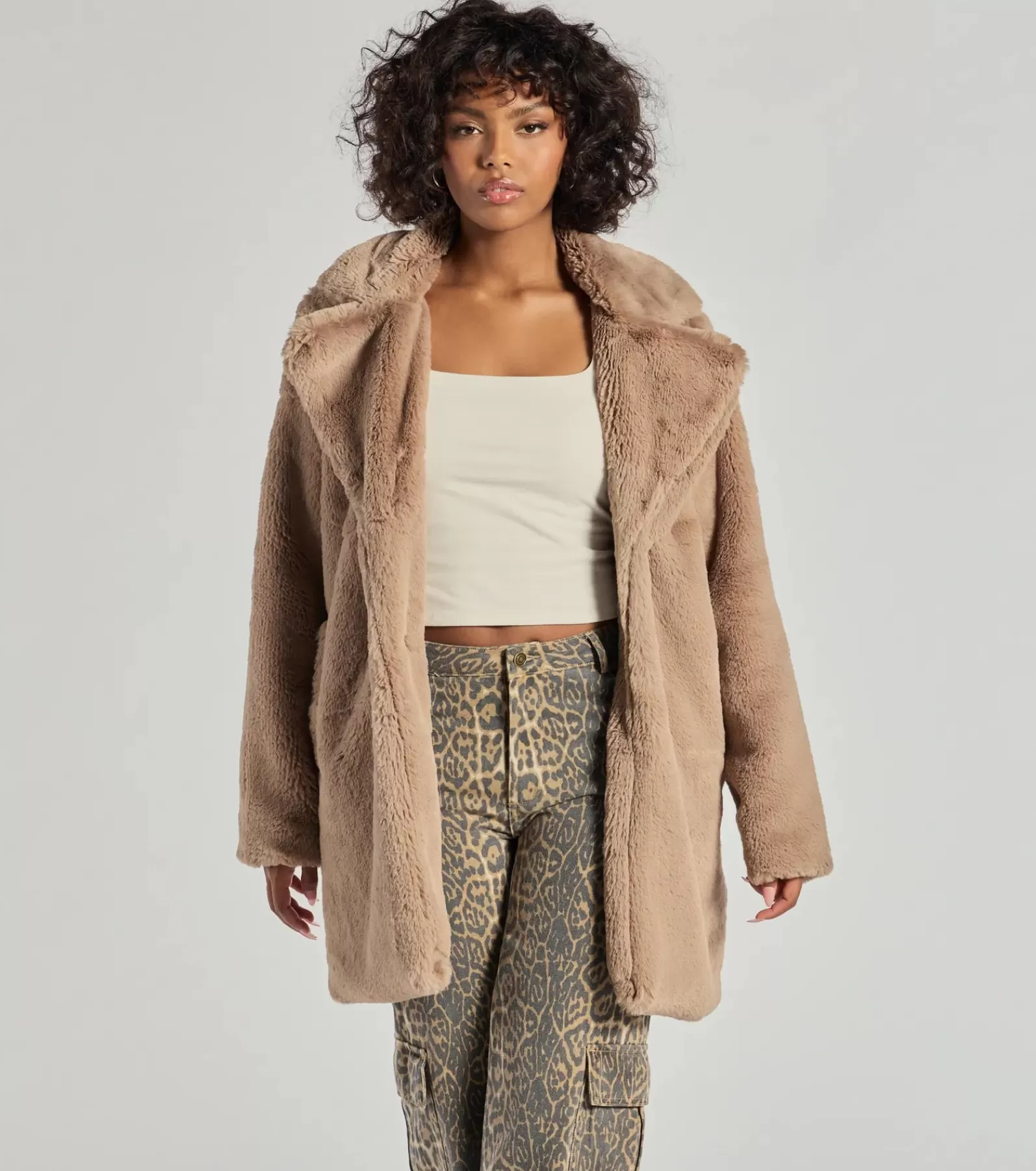 Windsor Coats*Luxe Layer Faux Fur Trench Coat