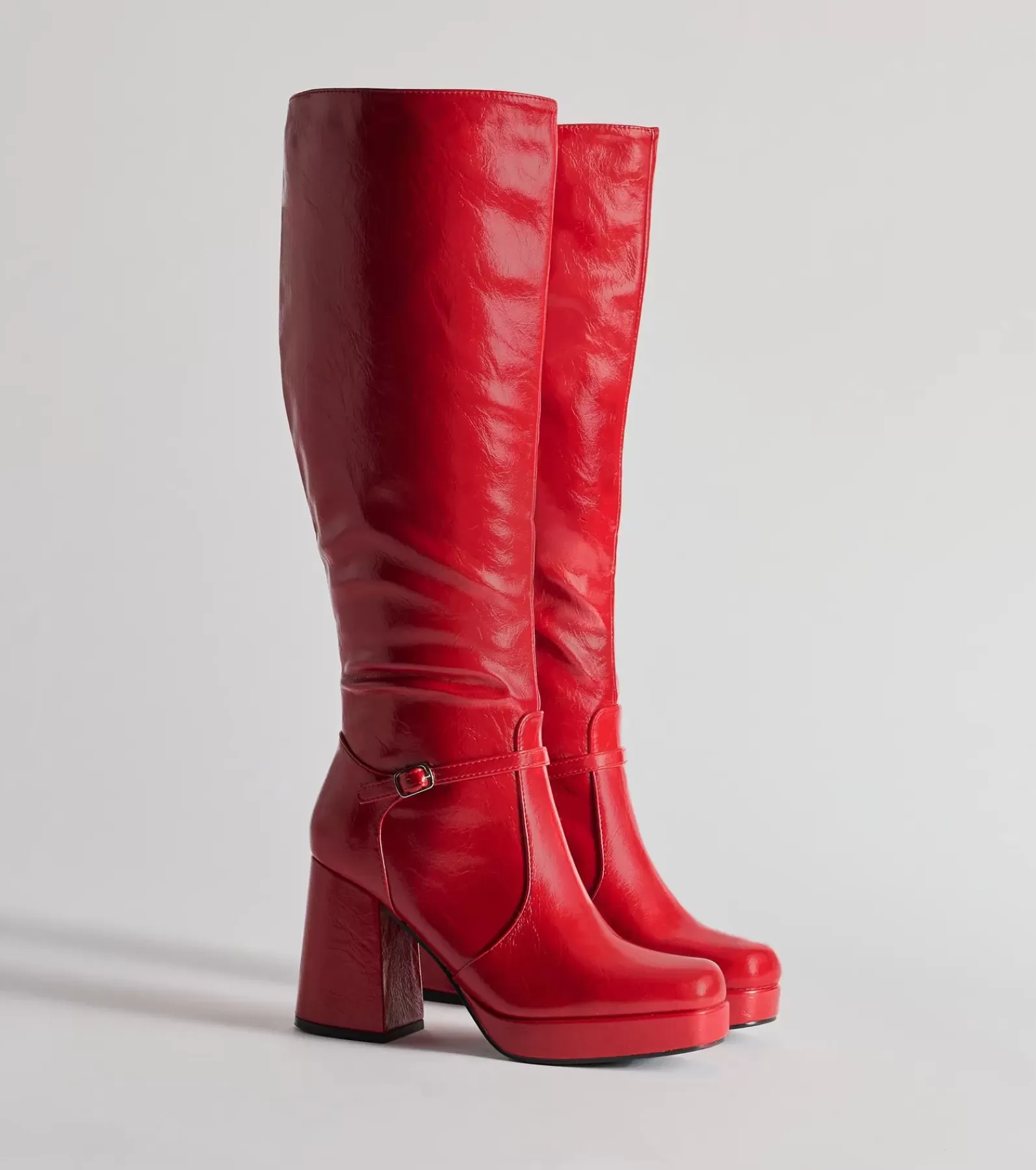 Windsor Platform Shoes | Knee High Boots*Made To Strut Faux Leather Under-The-Knee Boots