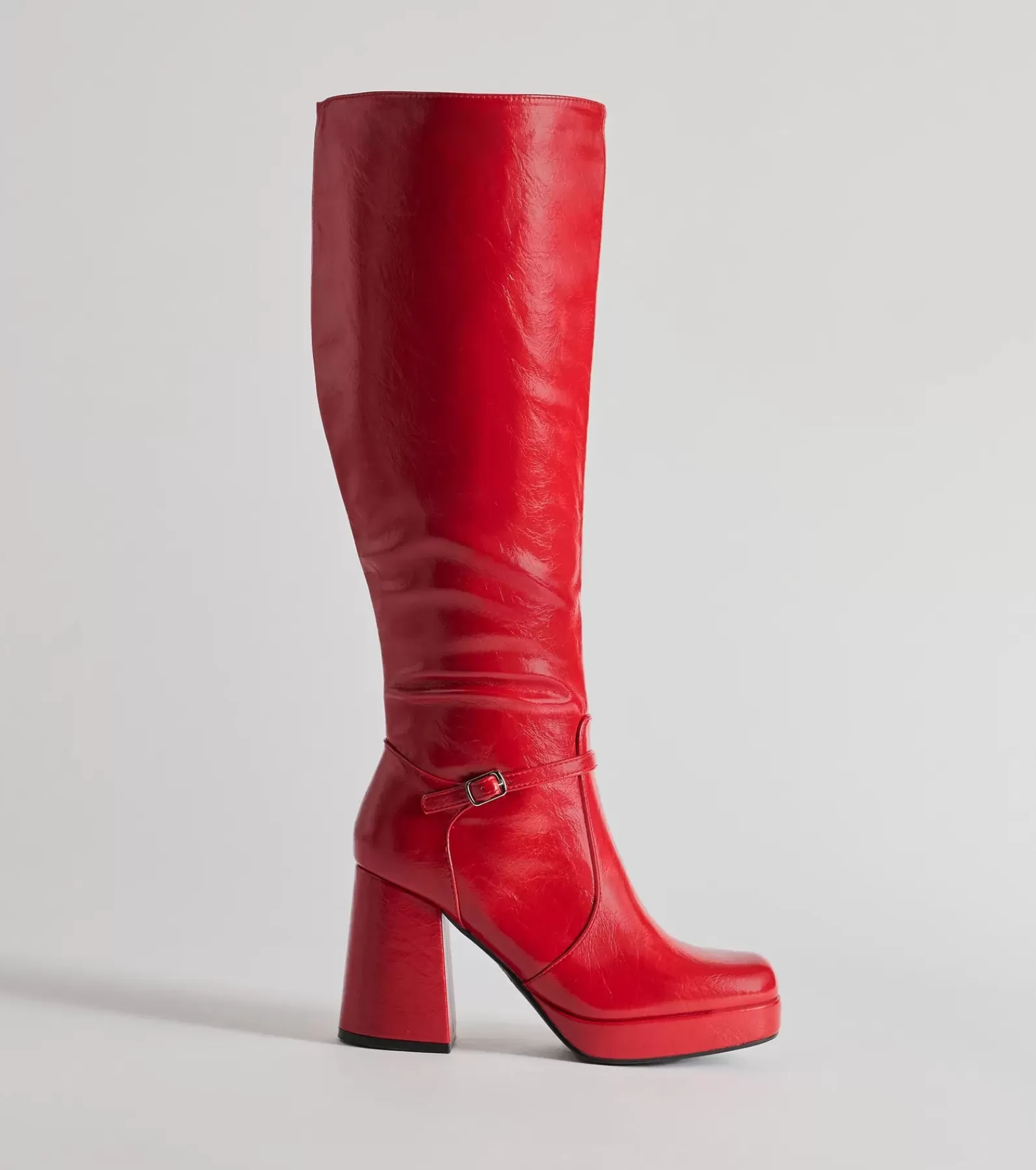 Windsor Platform Shoes | Knee High Boots*Made To Strut Faux Leather Under-The-Knee Boots