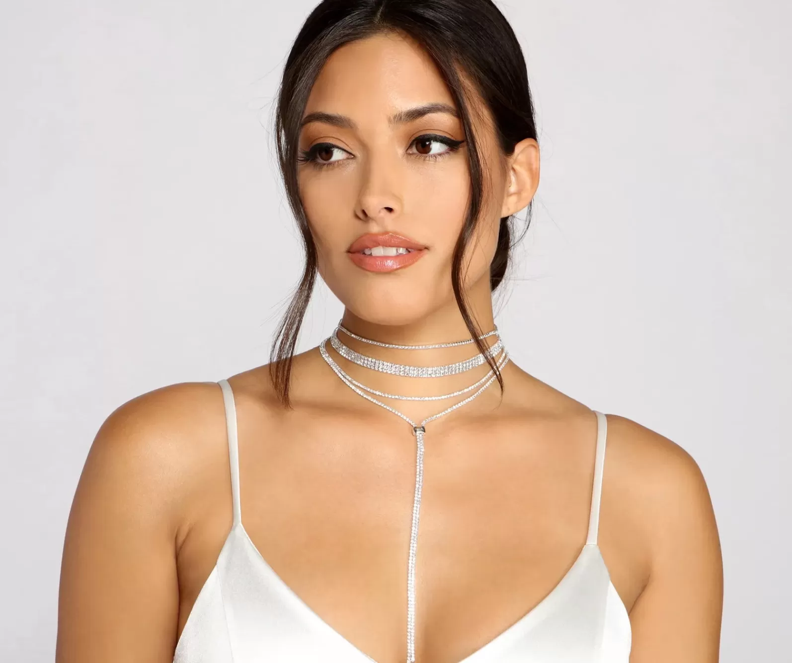 Windsor Necklaces & Chokers | Accessories*Major Glam Status Rhinestone Necklace Set